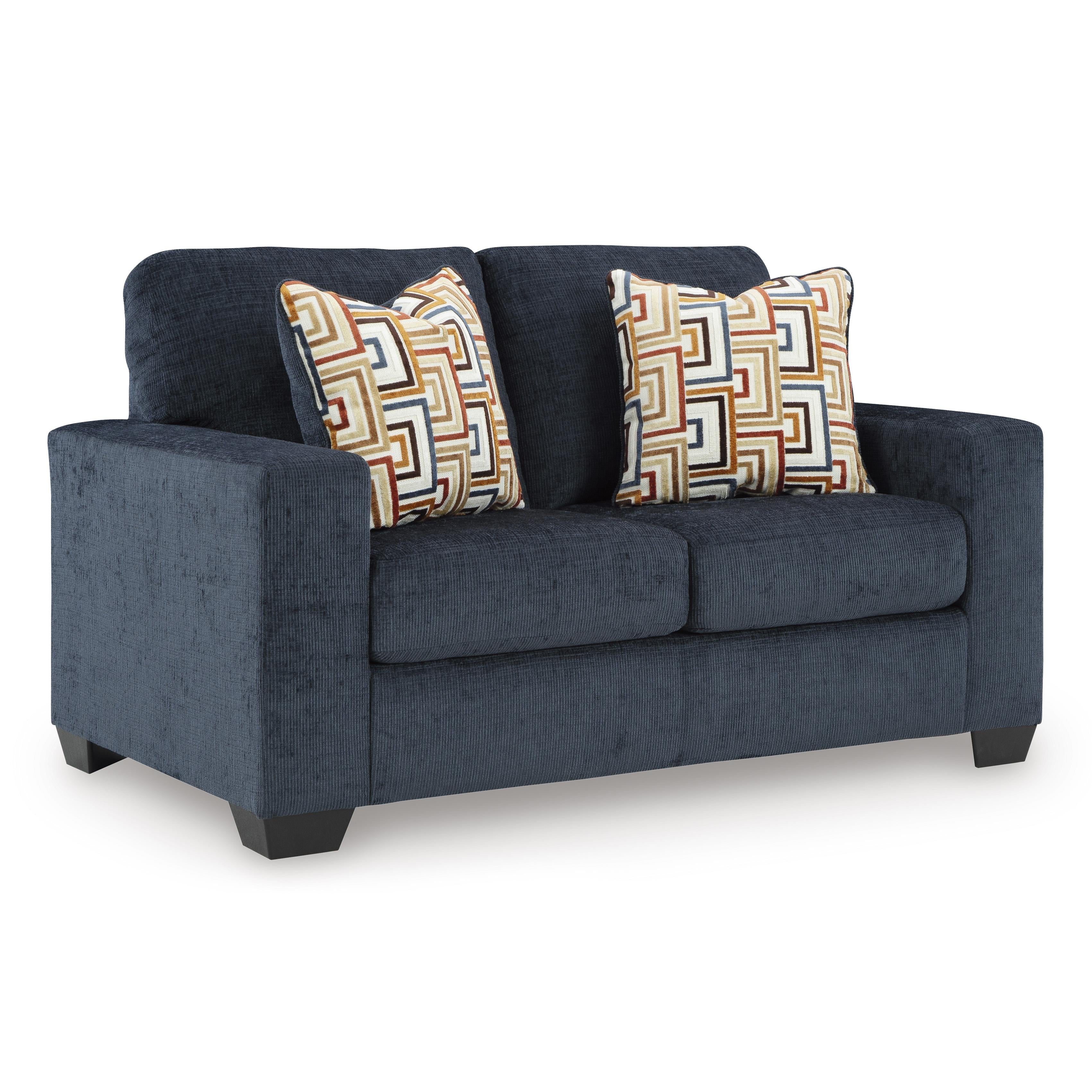  Manufacturer Color_Ink --  Signature Design by Ashley Aviemore Stationary Fabric Loveseat IMAGE 1