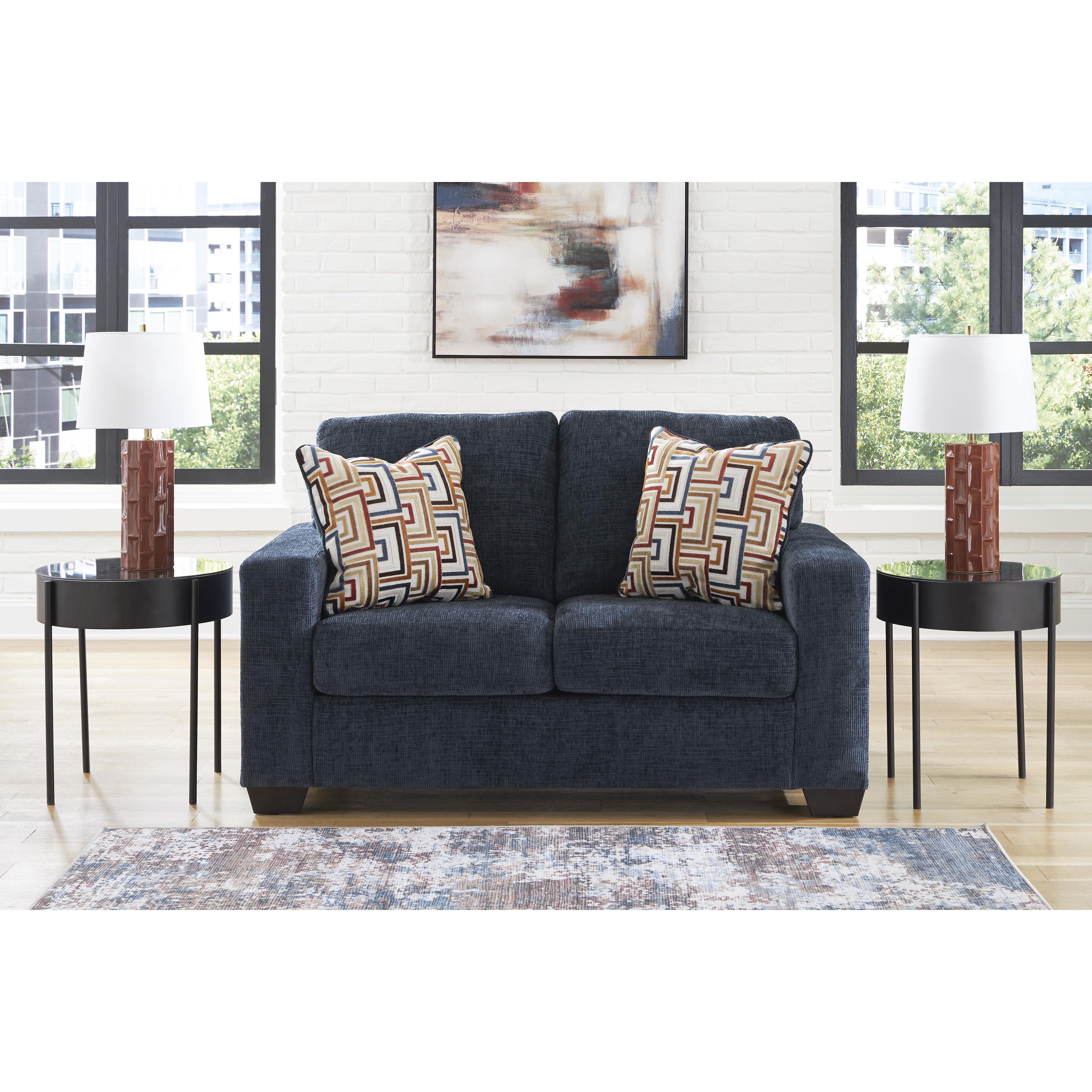  Manufacturer Color_Ink --  Signature Design by Ashley Aviemore Stationary Fabric Loveseat IMAGE 5