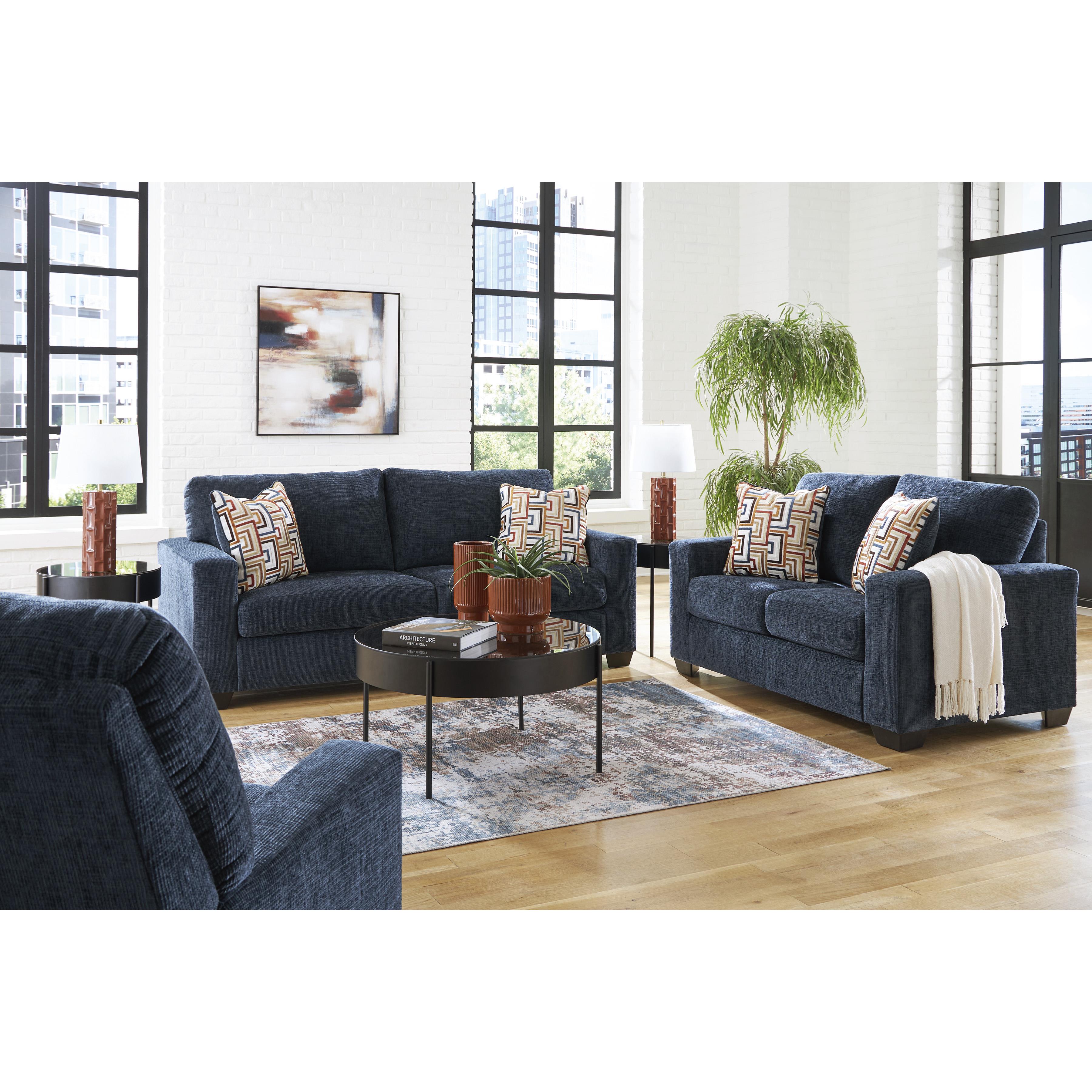  Manufacturer Color_Ink --  Signature Design by Ashley Aviemore Stationary Fabric Loveseat IMAGE 8