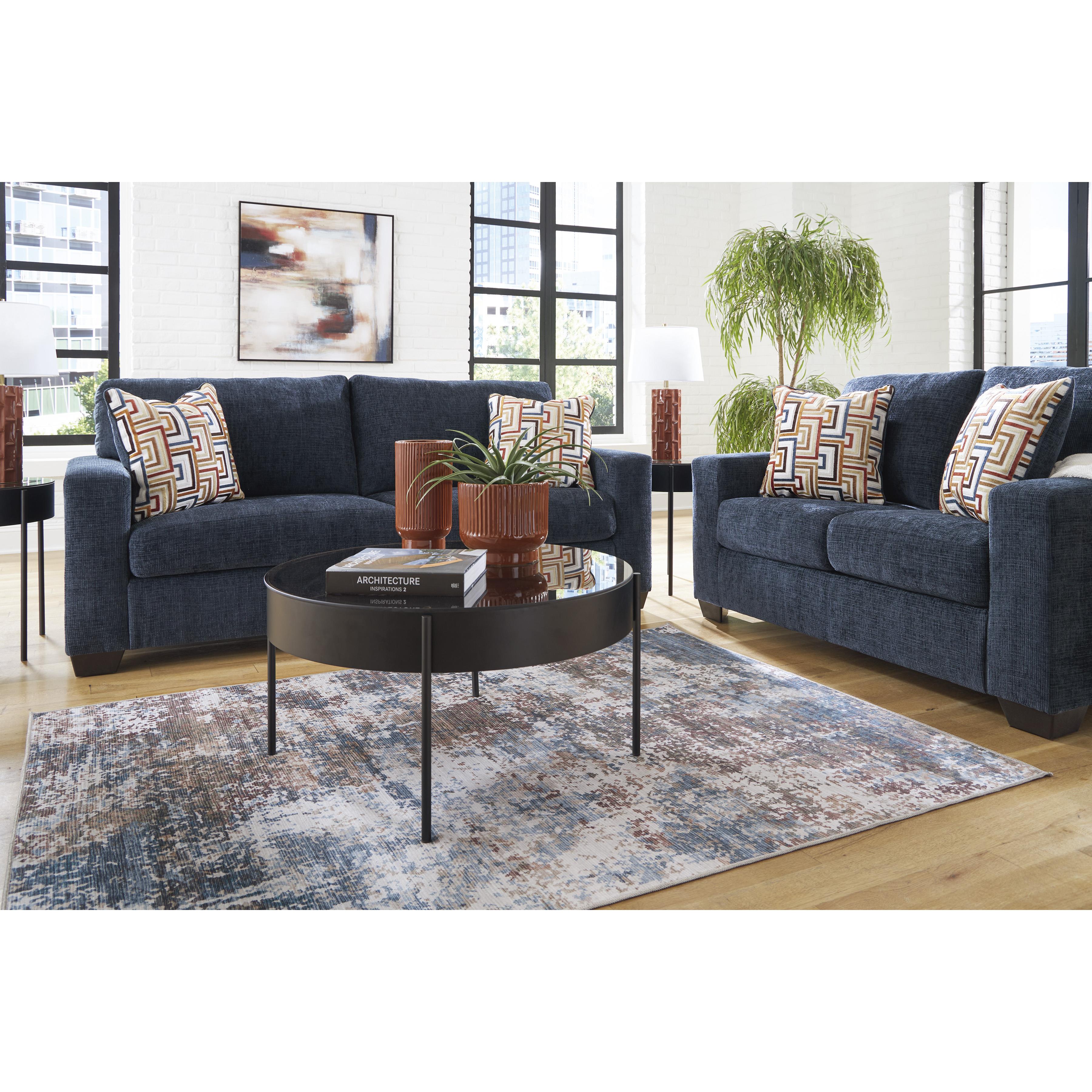  Manufacturer Color_Ink --  Signature Design by Ashley Aviemore Stationary Fabric Sofa IMAGE 7