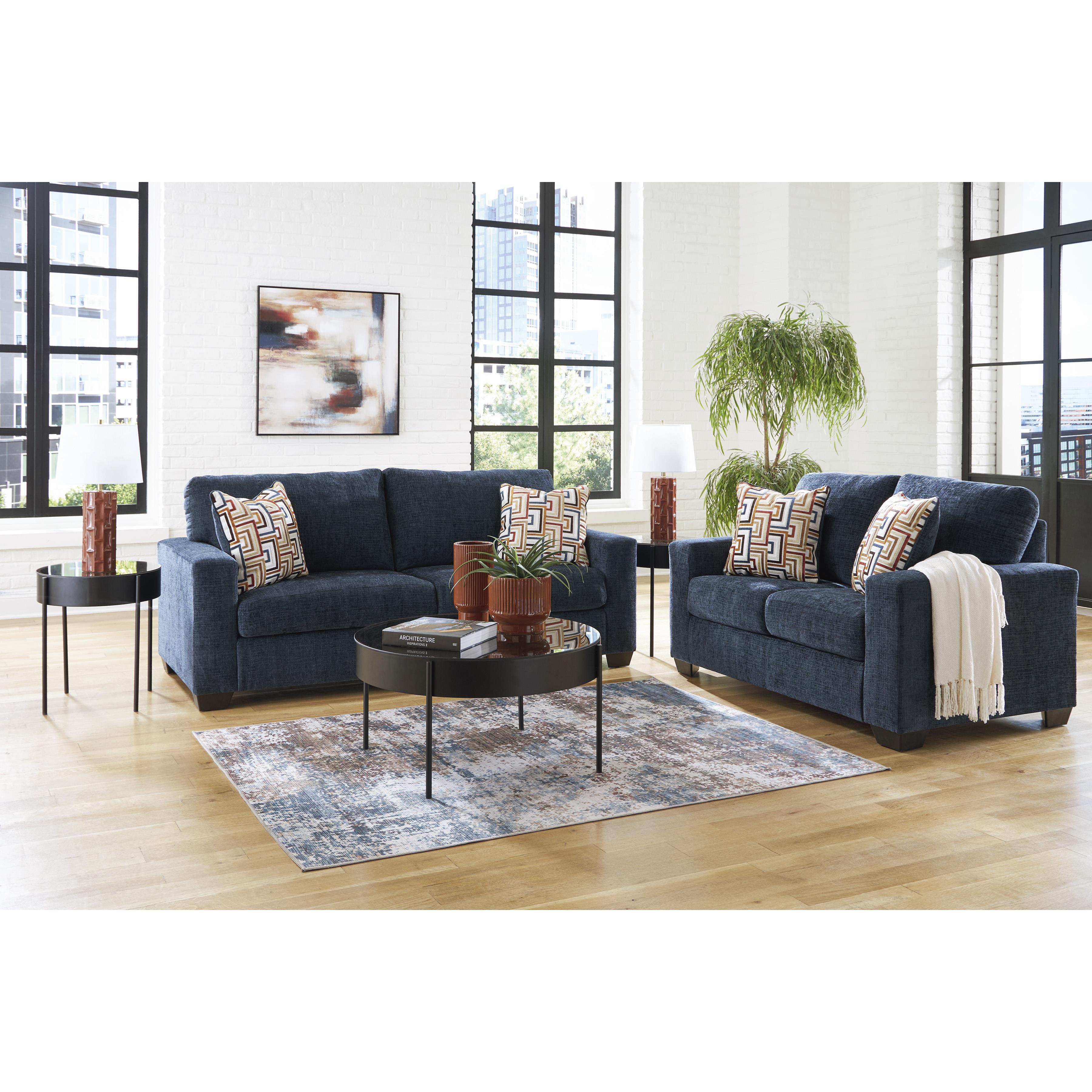  Manufacturer Color_Ink --  Signature Design by Ashley Aviemore Stationary Fabric Sofa IMAGE 9