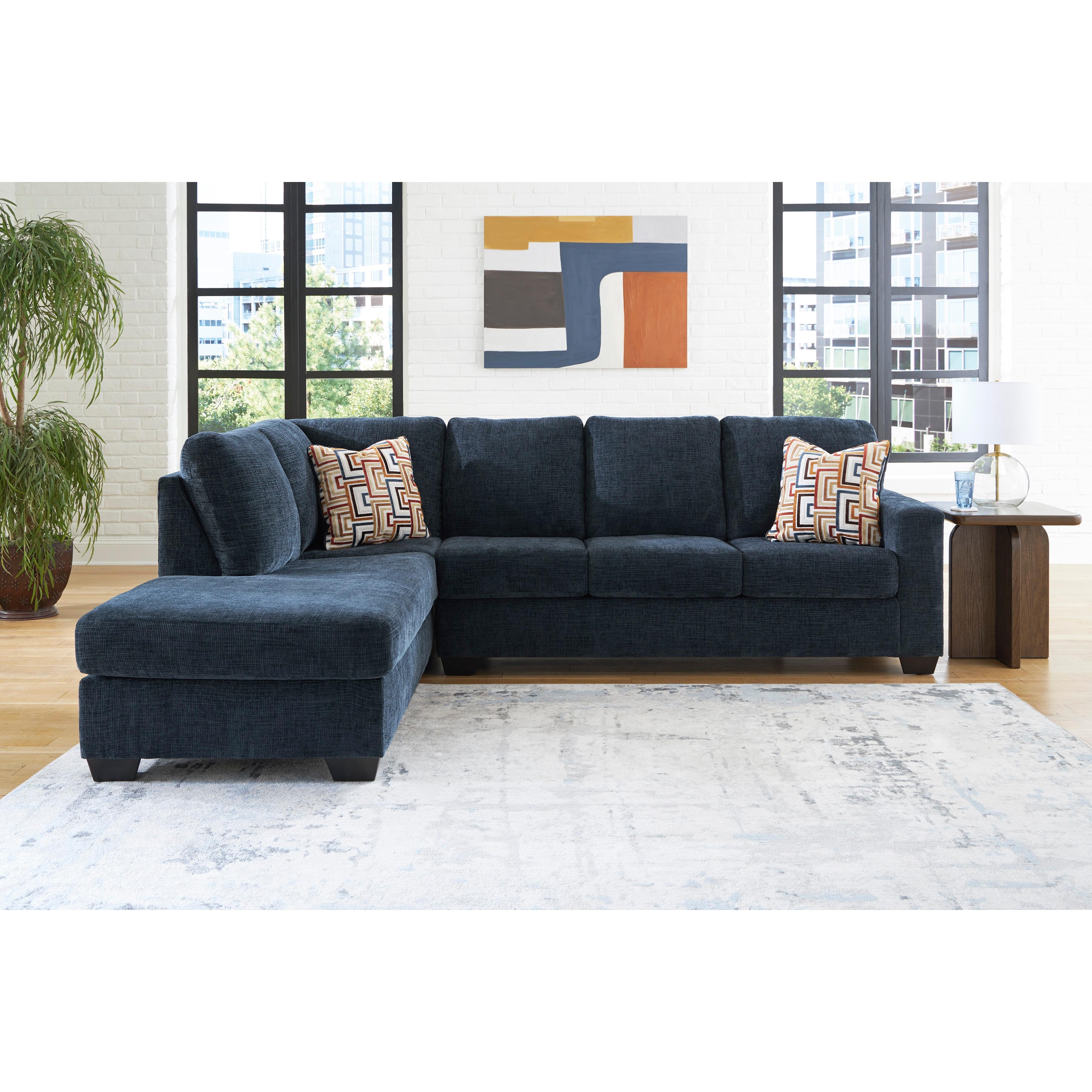  Manufacturer Color_Ink --  Signature Design by Ashley Aviemore Fabric 2 pc Sectional IMAGE 4