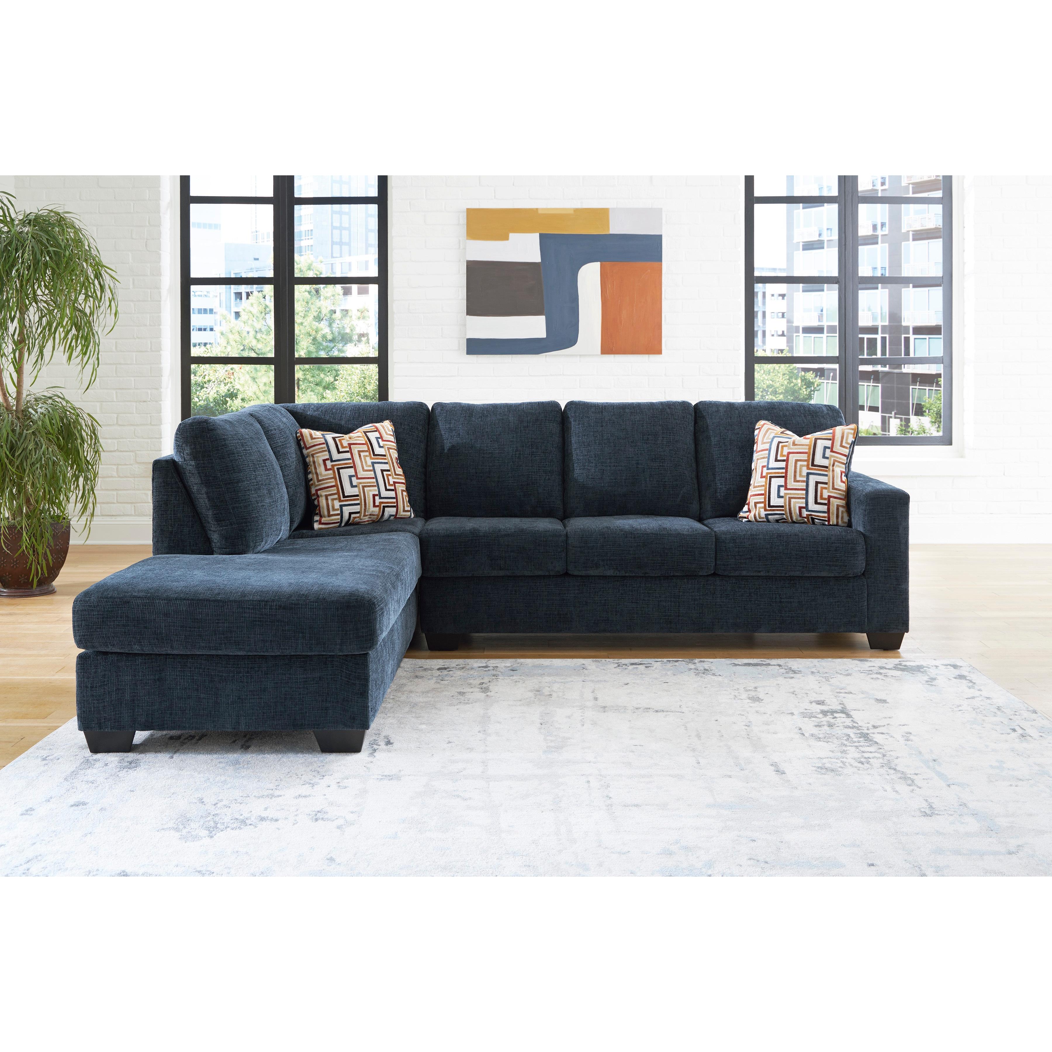  Manufacturer Color_Ink --  Signature Design by Ashley Aviemore Fabric 2 pc Sectional IMAGE 5