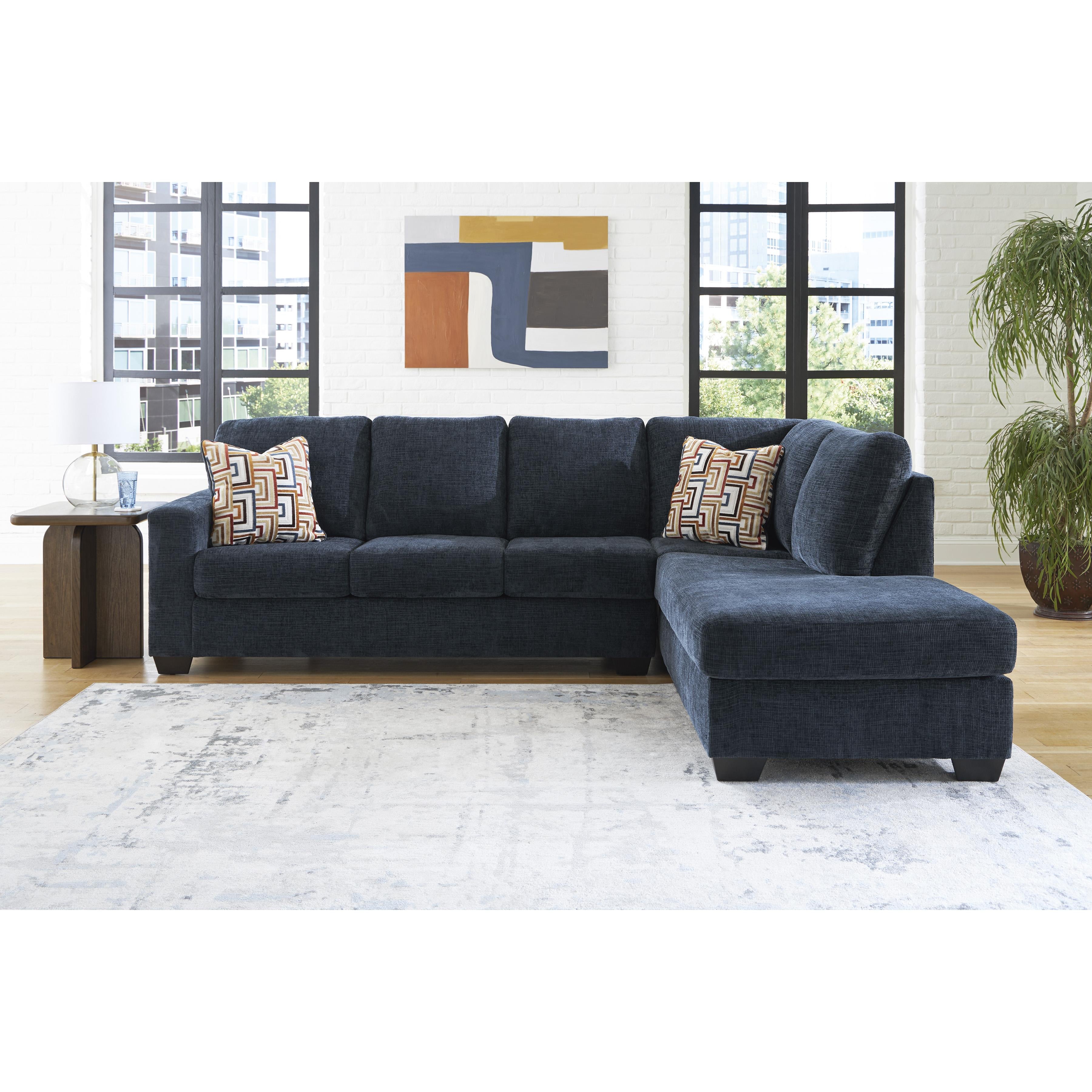  Manufacturer Color_Ink --  Signature Design by Ashley Aviemore Fabric 2 pc Sectional IMAGE 4