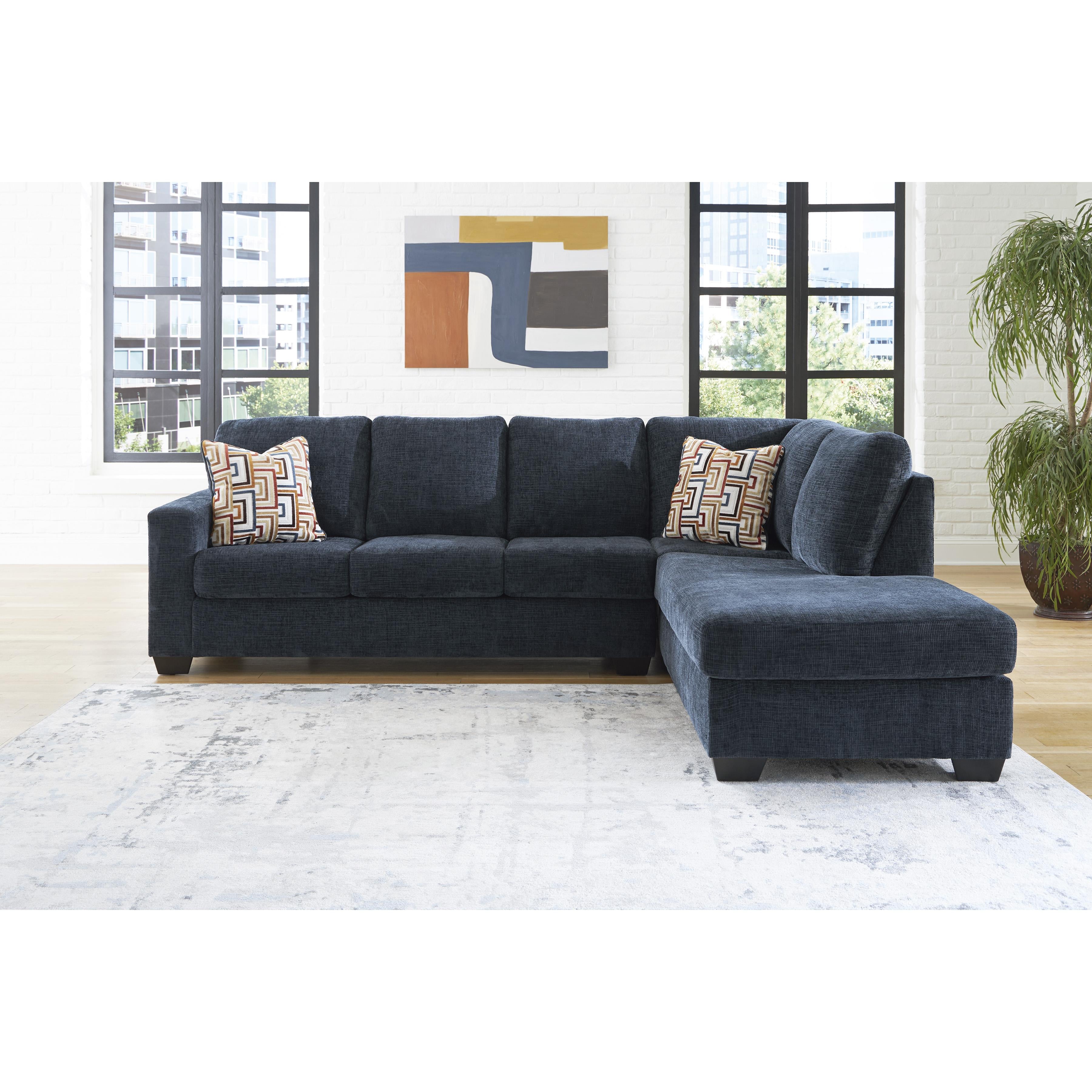  Manufacturer Color_Ink --  Signature Design by Ashley Aviemore Fabric 2 pc Sectional IMAGE 5