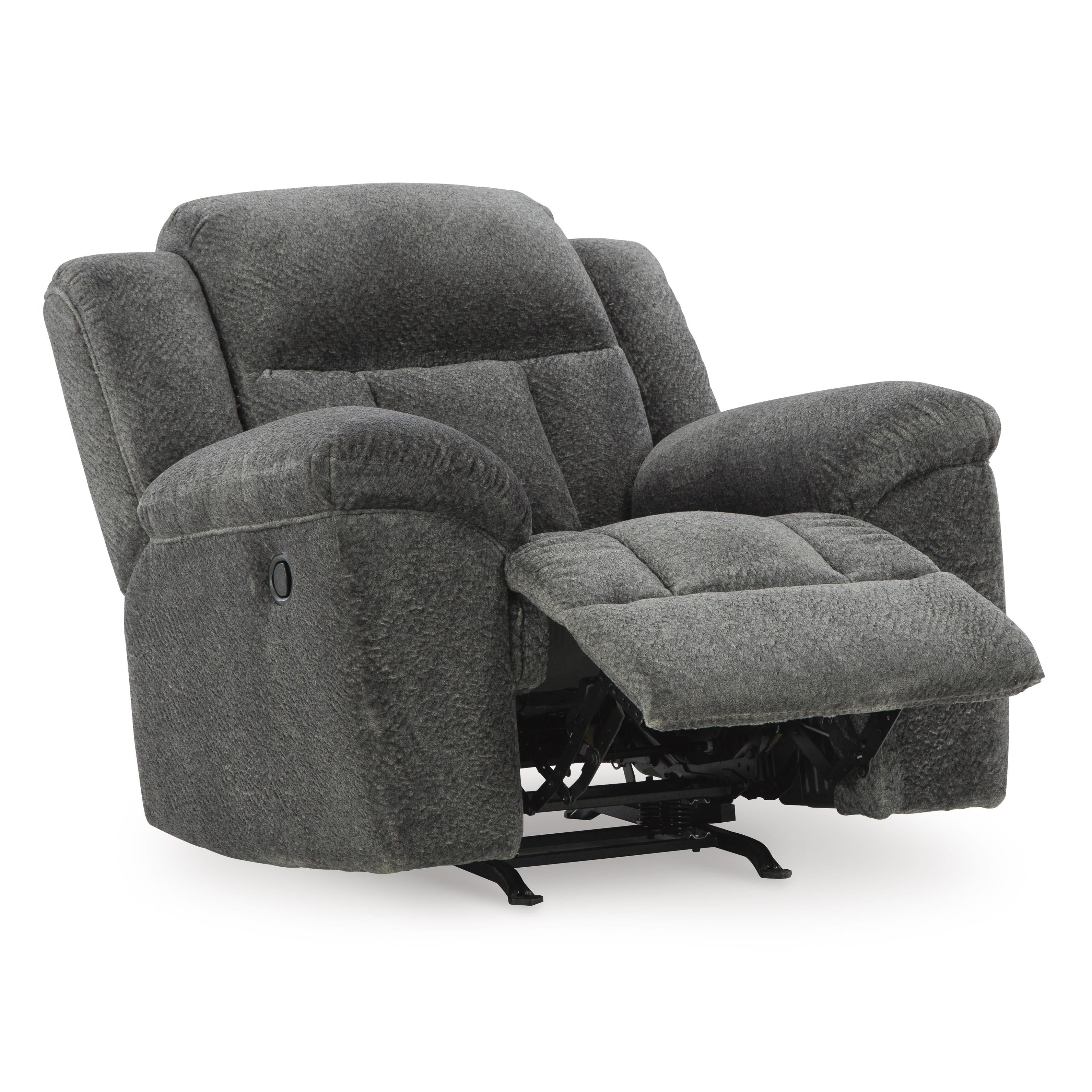  Manufacturer Color_Graphite --  Signature Design by Ashley Frohn Rocker Fabric Recliner IMAGE 2