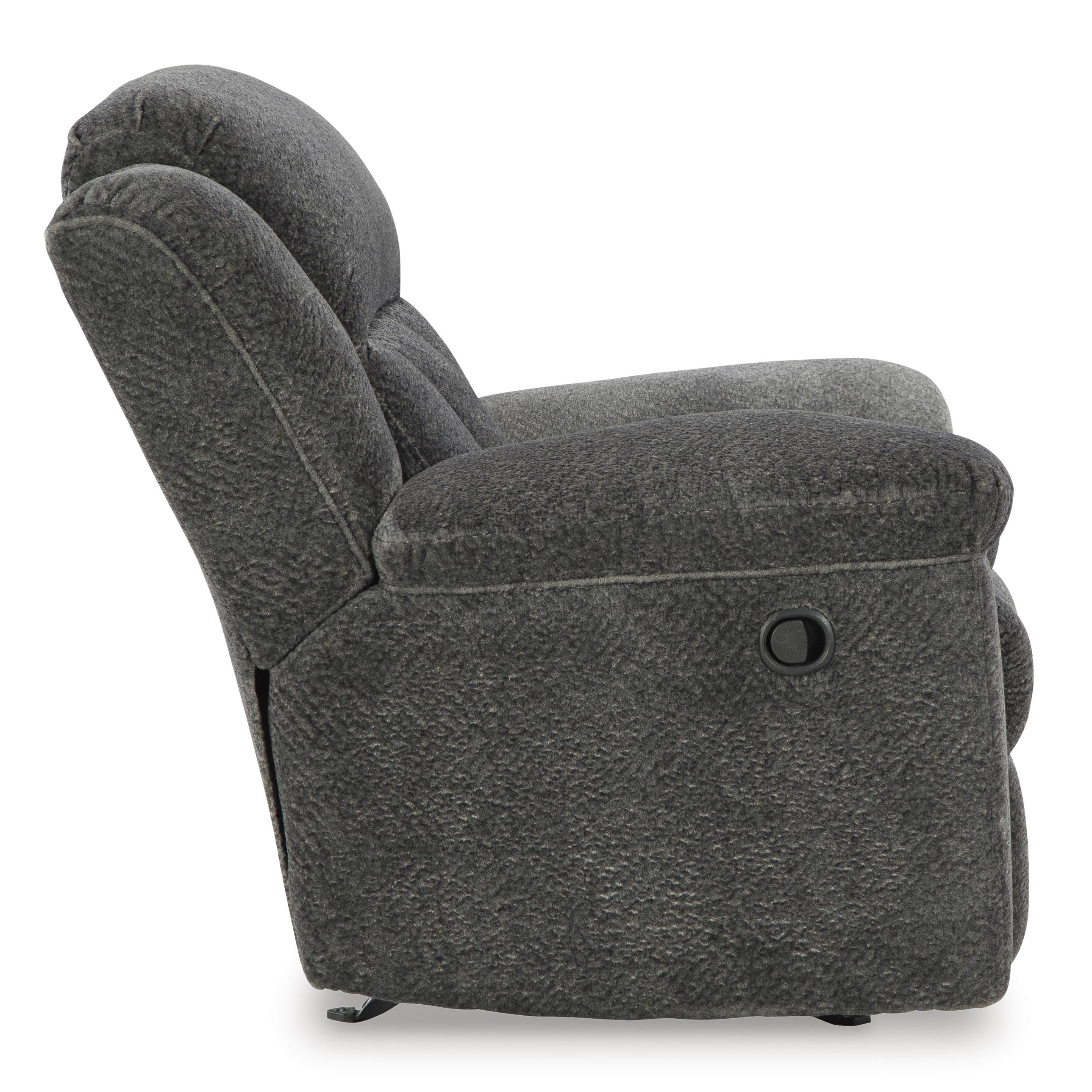  Manufacturer Color_Graphite --  Signature Design by Ashley Frohn Rocker Fabric Recliner IMAGE 4