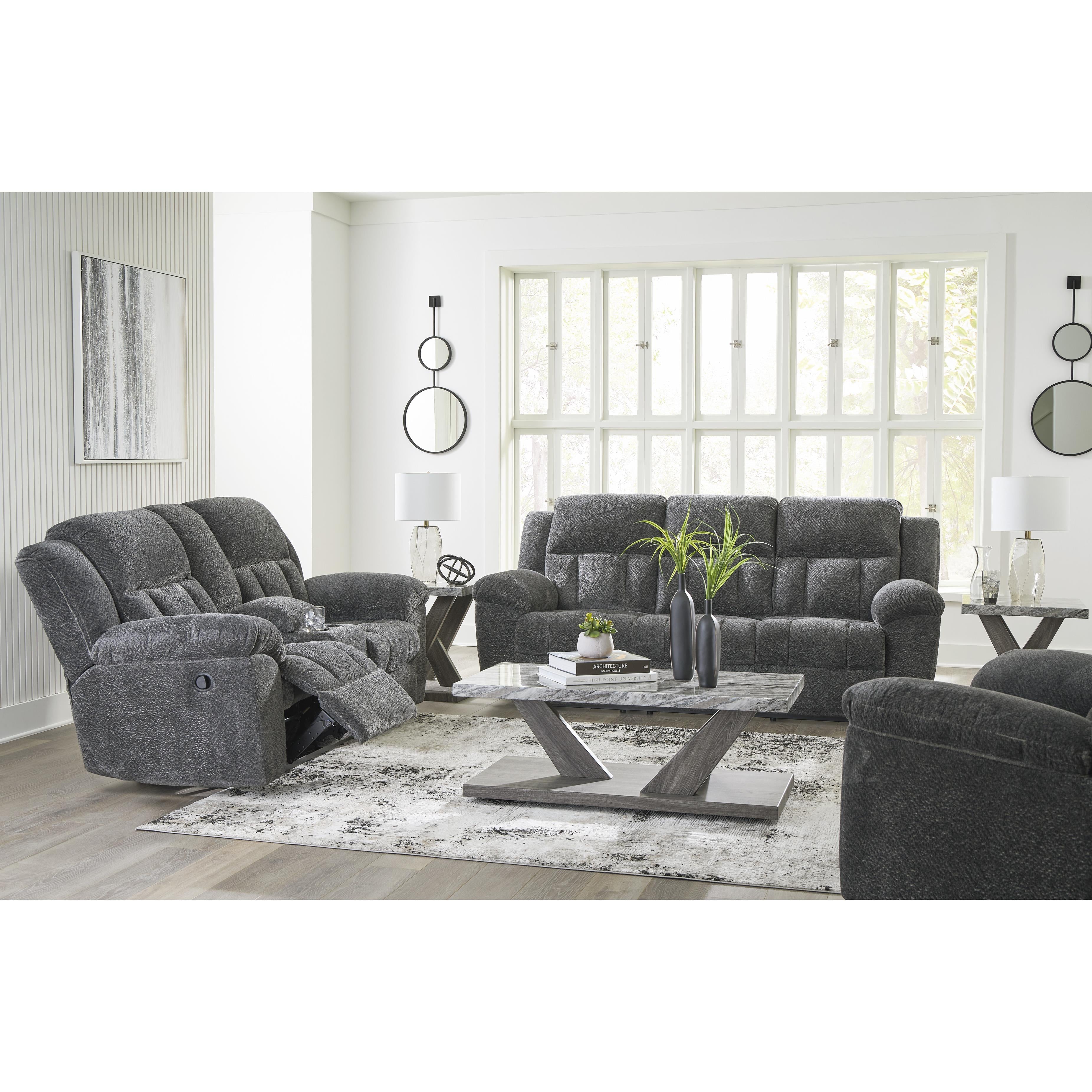  Manufacturer Color_Graphite --  Signature Design by Ashley Frohn Reclining Fabric Sofa IMAGE 12