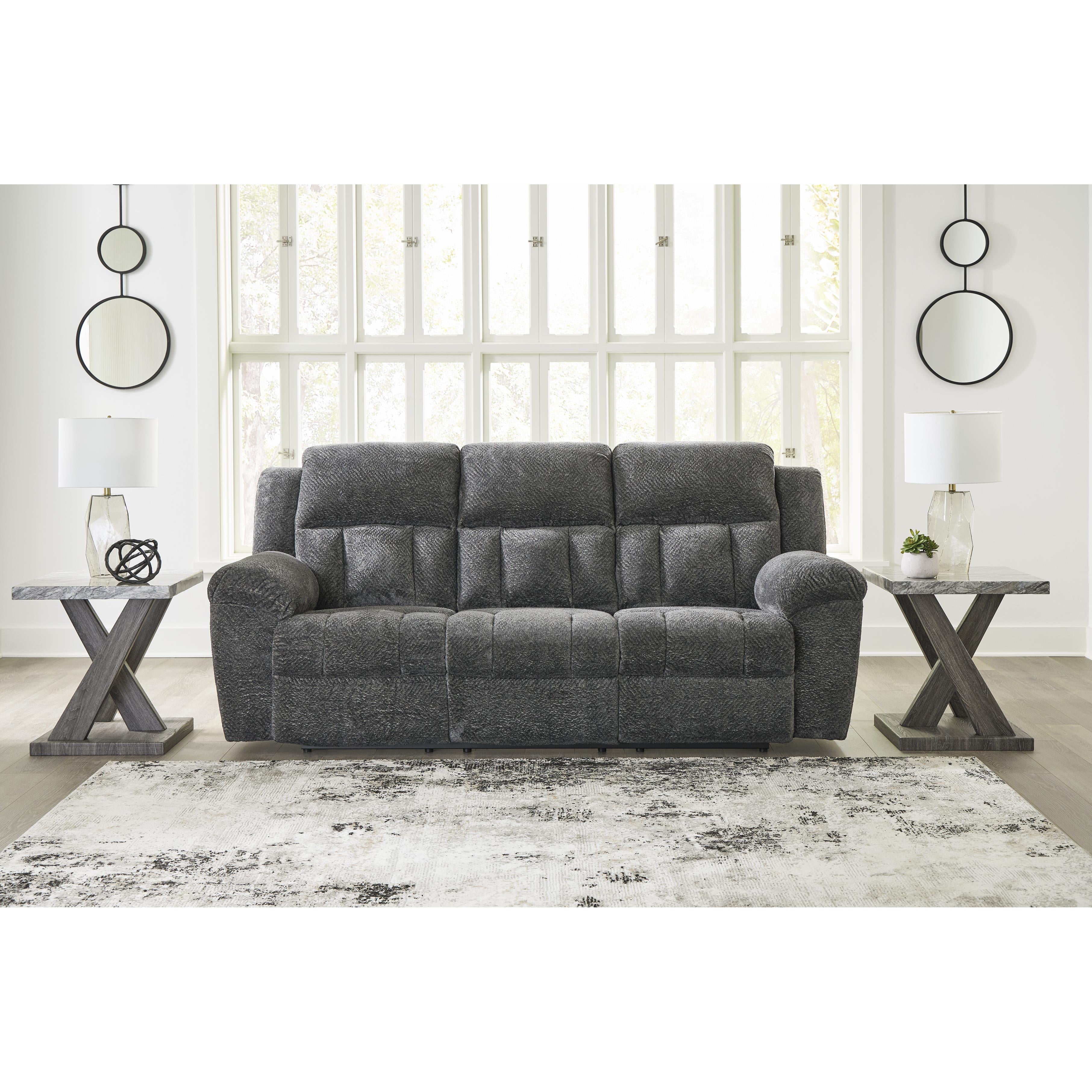  Manufacturer Color_Graphite --  Signature Design by Ashley Frohn Reclining Fabric Sofa IMAGE 5