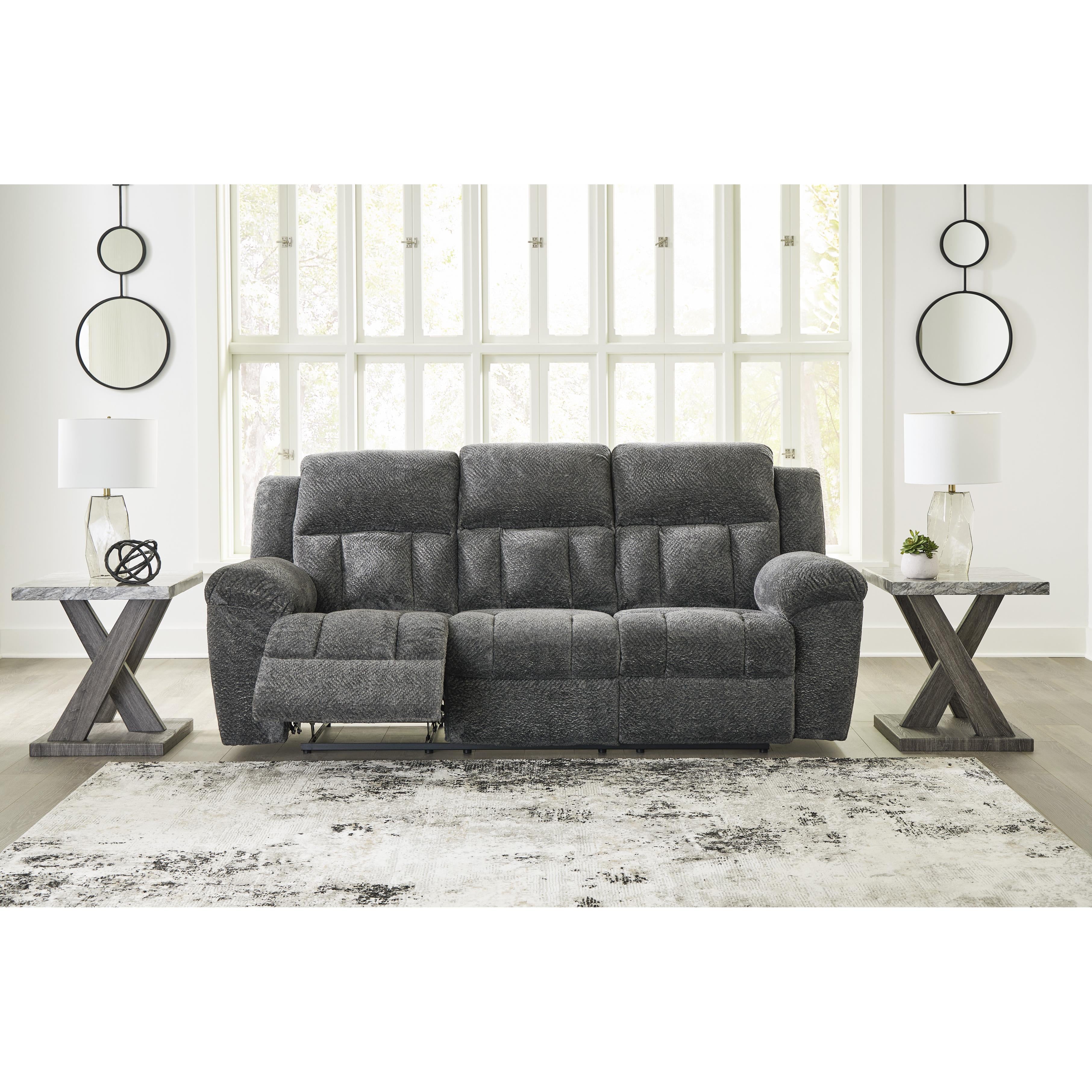  Manufacturer Color_Graphite --  Signature Design by Ashley Frohn Reclining Fabric Sofa IMAGE 6