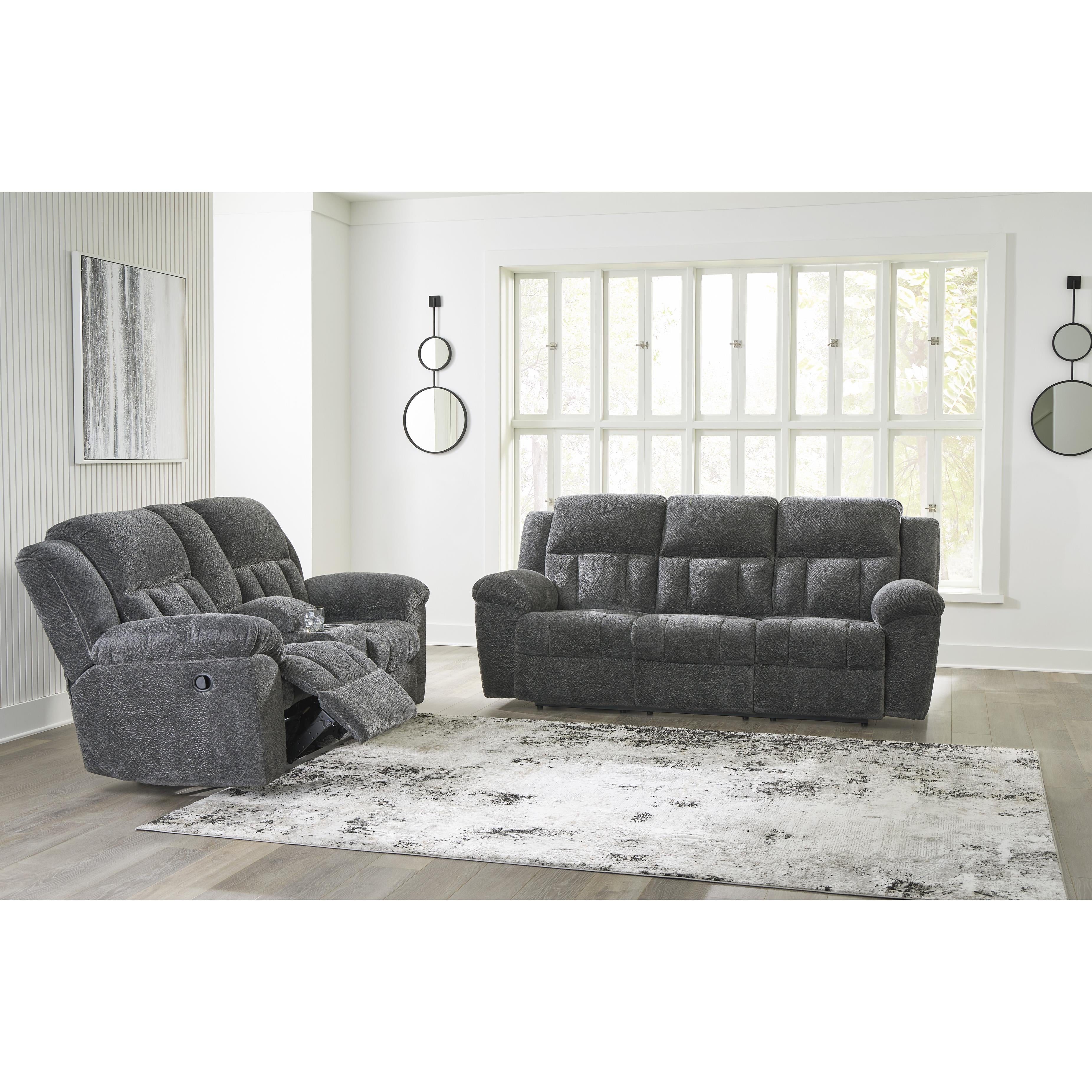  Manufacturer Color_Graphite --  Signature Design by Ashley Frohn Reclining Fabric Sofa IMAGE 7