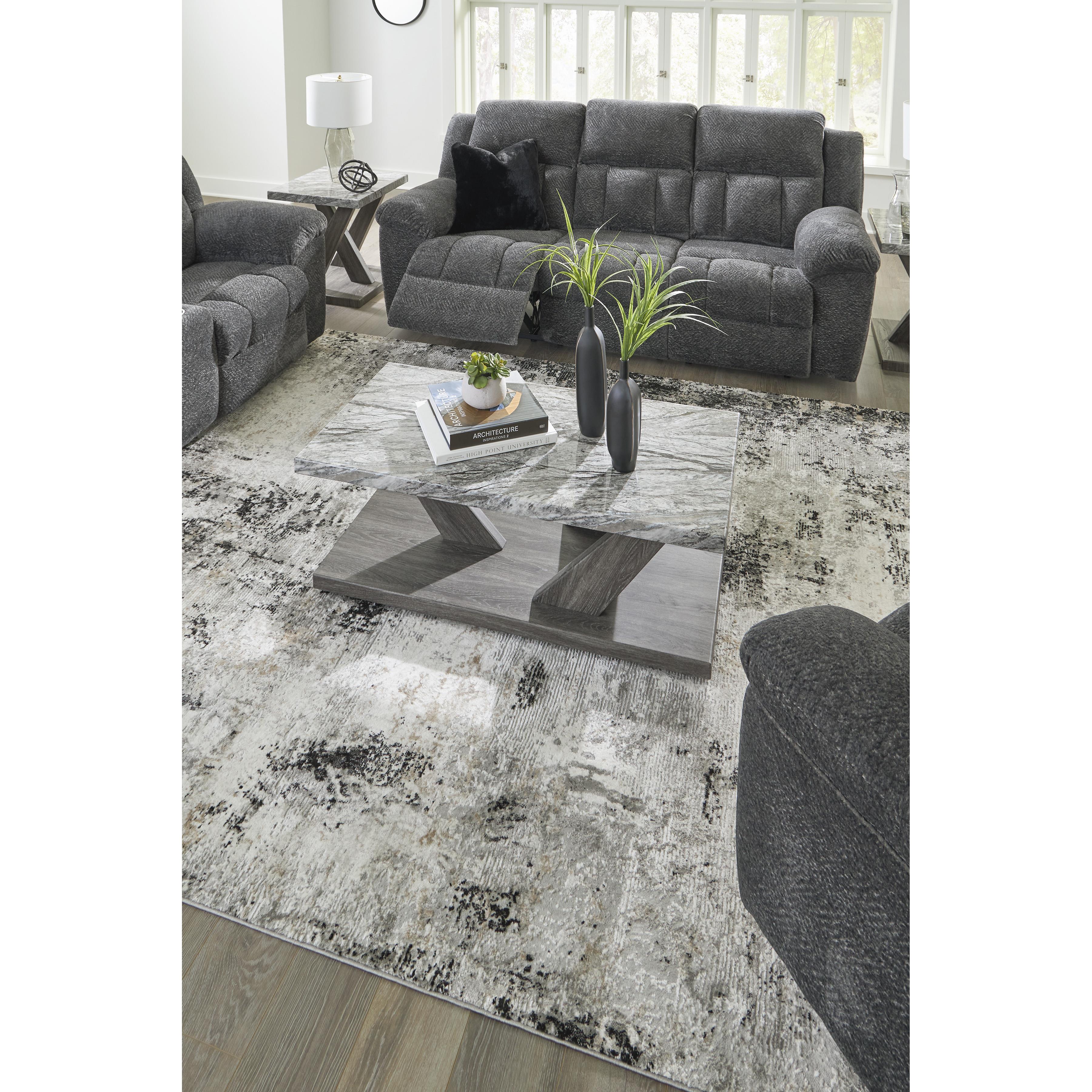  Manufacturer Color_Graphite --  Signature Design by Ashley Frohn Reclining Fabric Sofa IMAGE 9