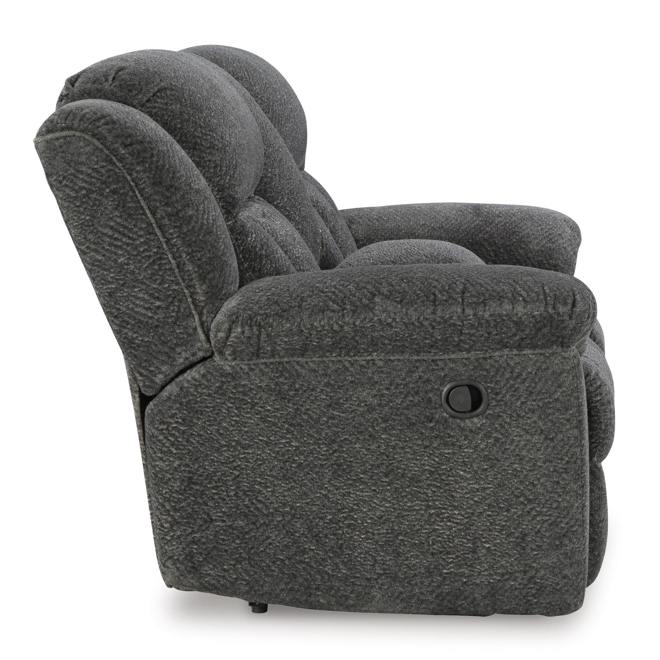  Manufacturer Color_Graphite --  Signature Design by Ashley Frohn Reclining Fabric Loveseat with Console IMAGE 4