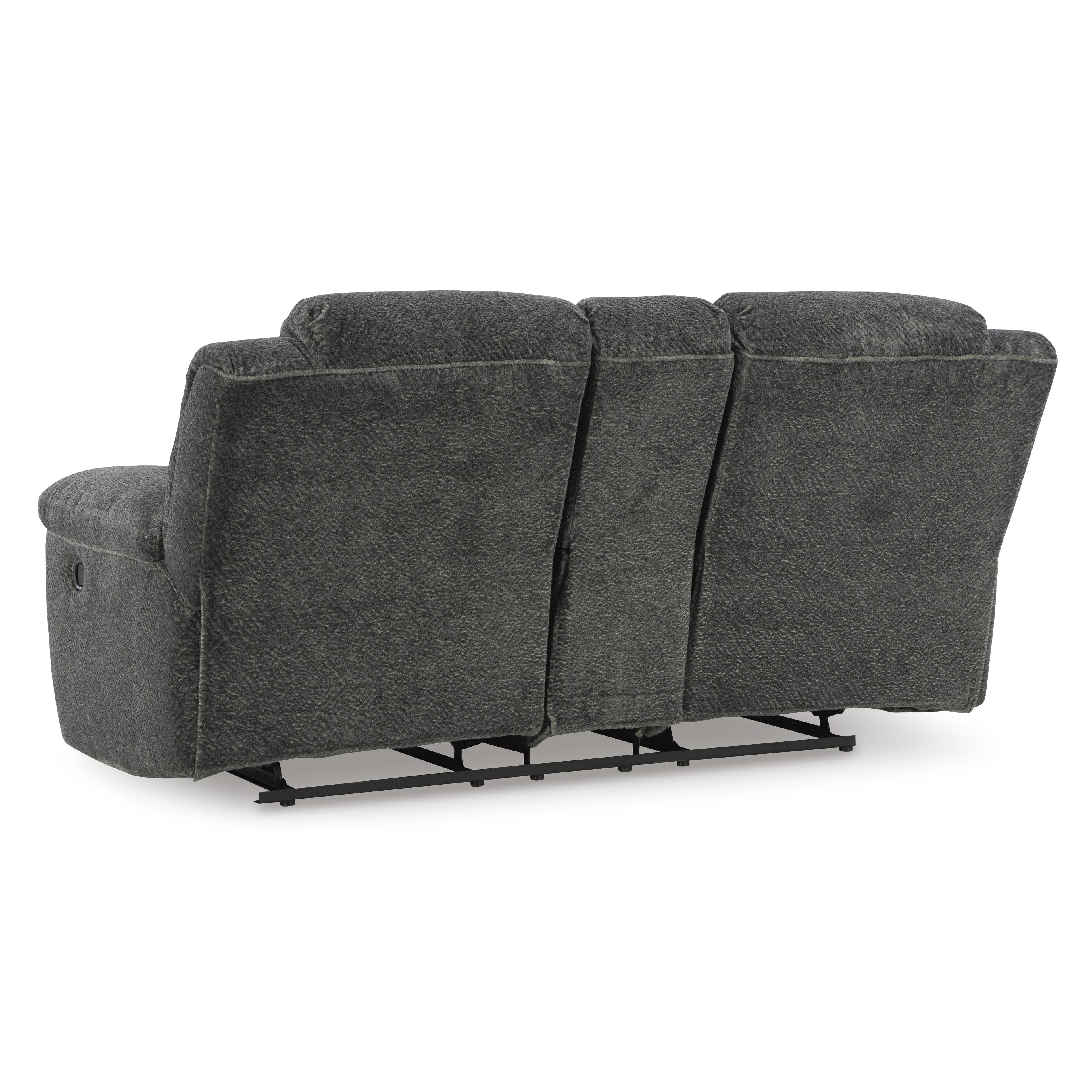  Manufacturer Color_Graphite --  Signature Design by Ashley Frohn Reclining Fabric Loveseat with Console IMAGE 5