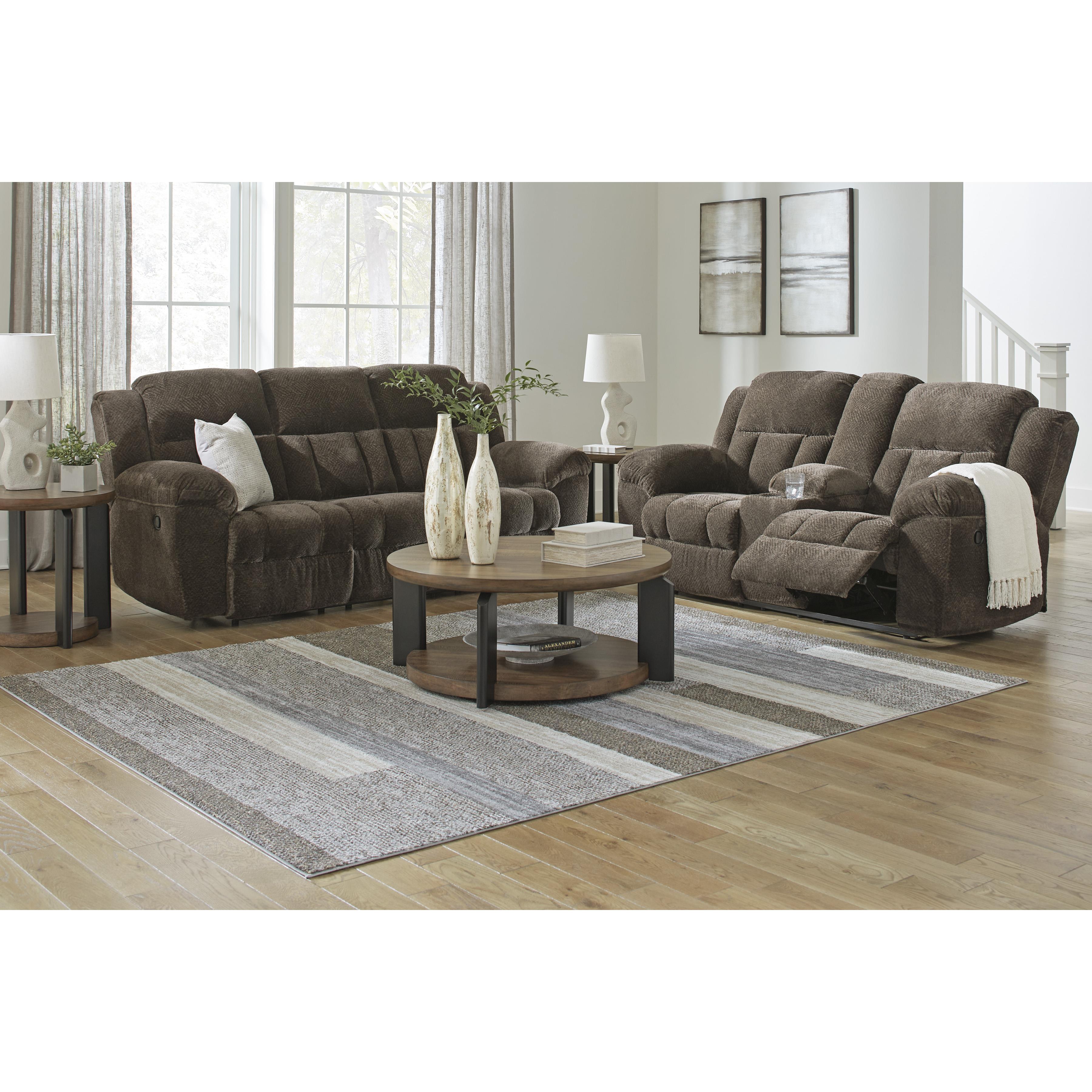  Manufacturer Color_Chocolate --  Frohn 3740794 Double Reclining Loveseat with Console IMAGE 13