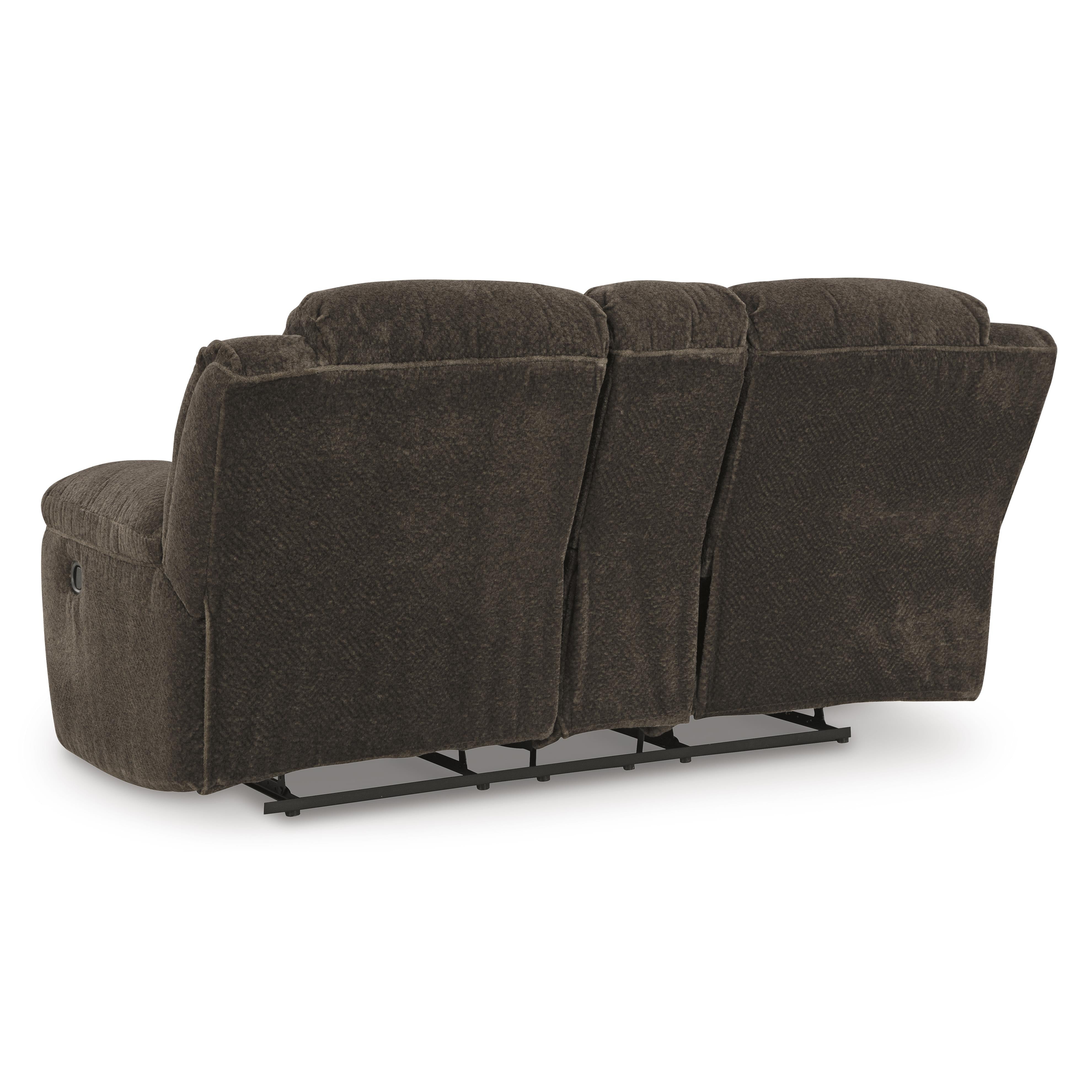  Manufacturer Color_Chocolate --  Frohn 3740794 Double Reclining Loveseat with Console IMAGE 5