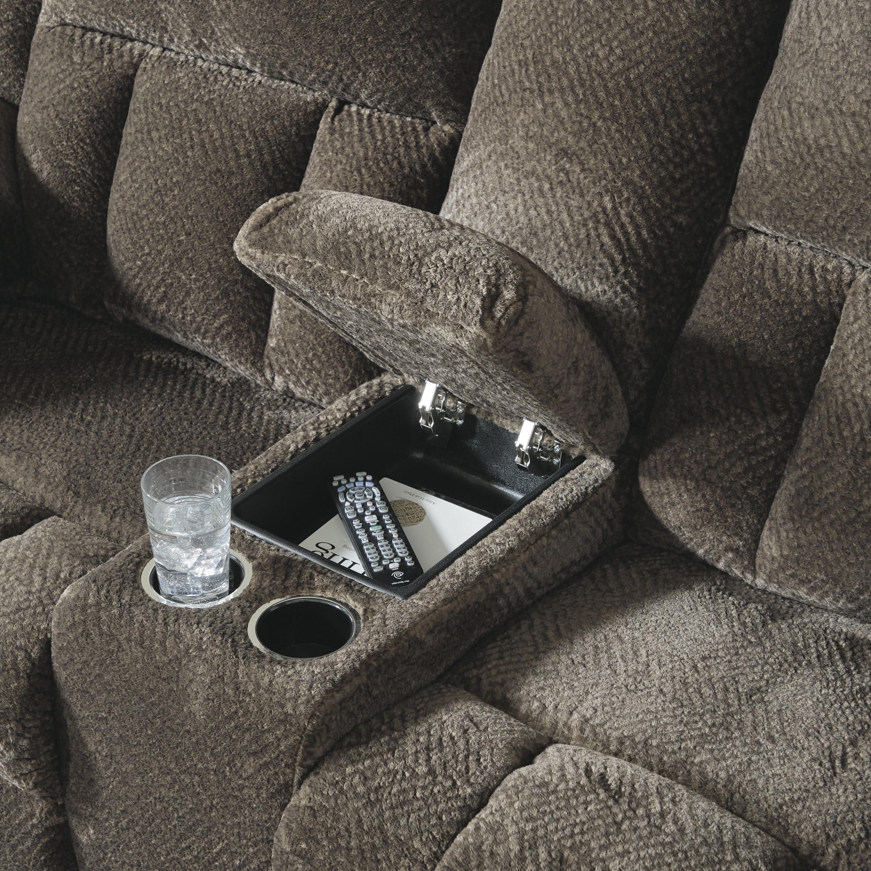  Manufacturer Color_Chocolate --  Frohn 3740794 Double Reclining Loveseat with Console IMAGE 8