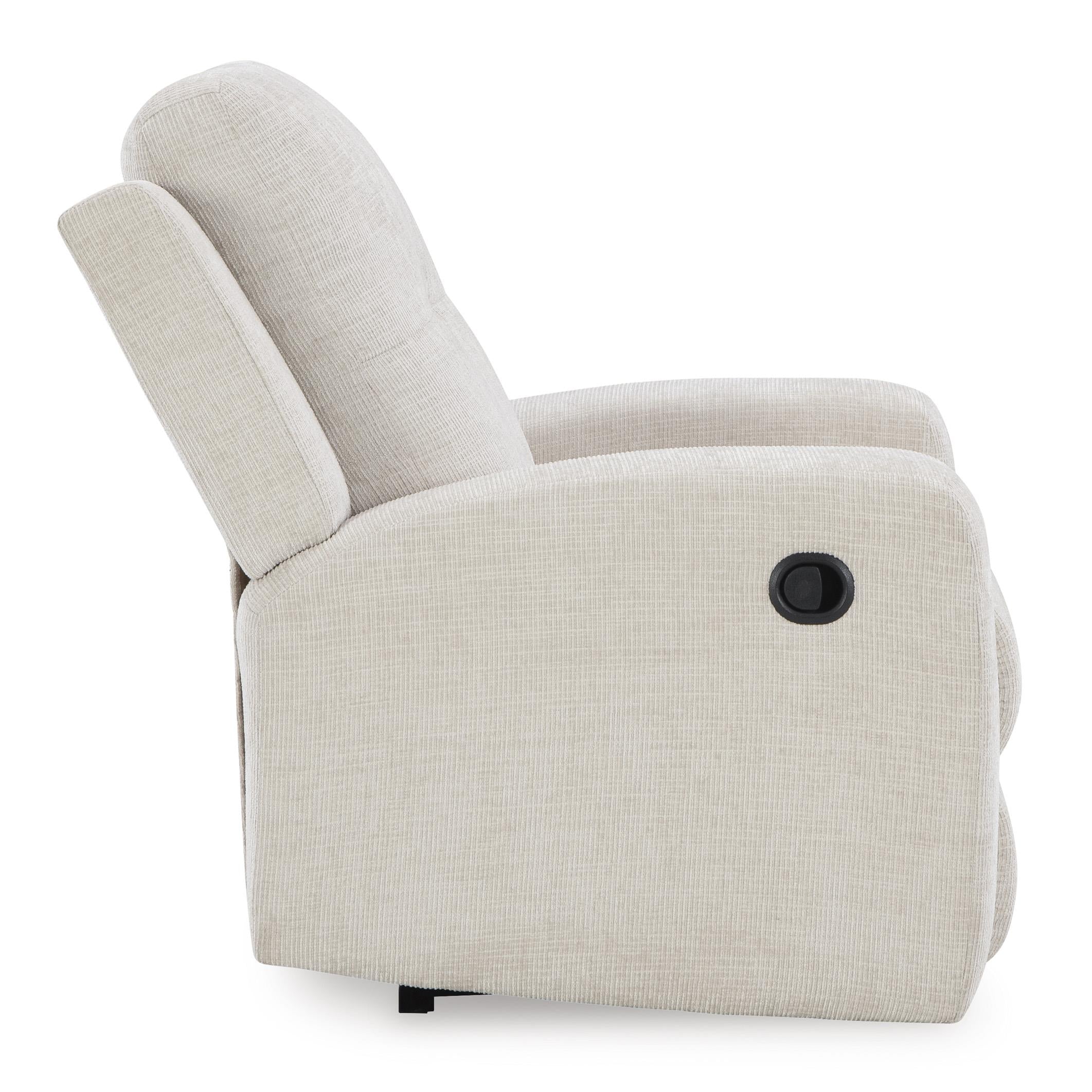  Manufacturer Color_Stone --  Signature Design by Ashley Danum Fabric Recliner with Wall Recline IMAGE 4