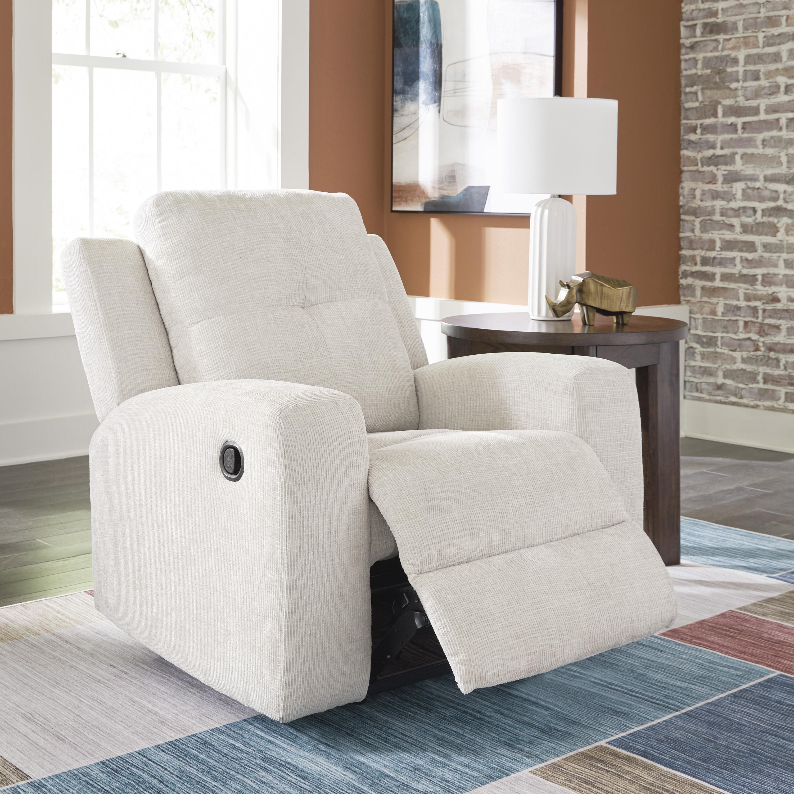  Manufacturer Color_Stone --  Signature Design by Ashley Danum Fabric Recliner with Wall Recline IMAGE 8