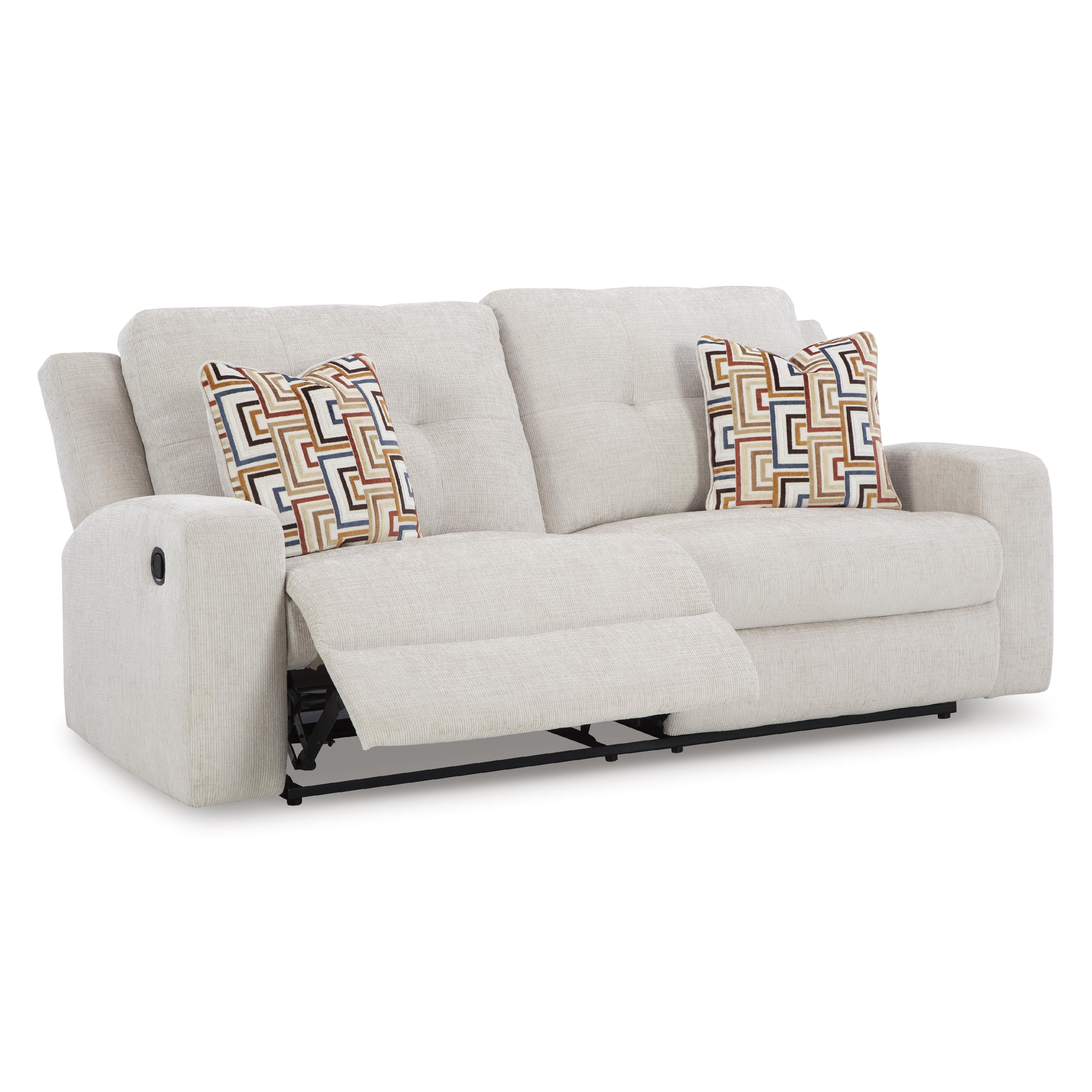  Manufacturer Color_Stone --  Signature Design by Ashley Danum Reclining Fabric Sofa IMAGE 2