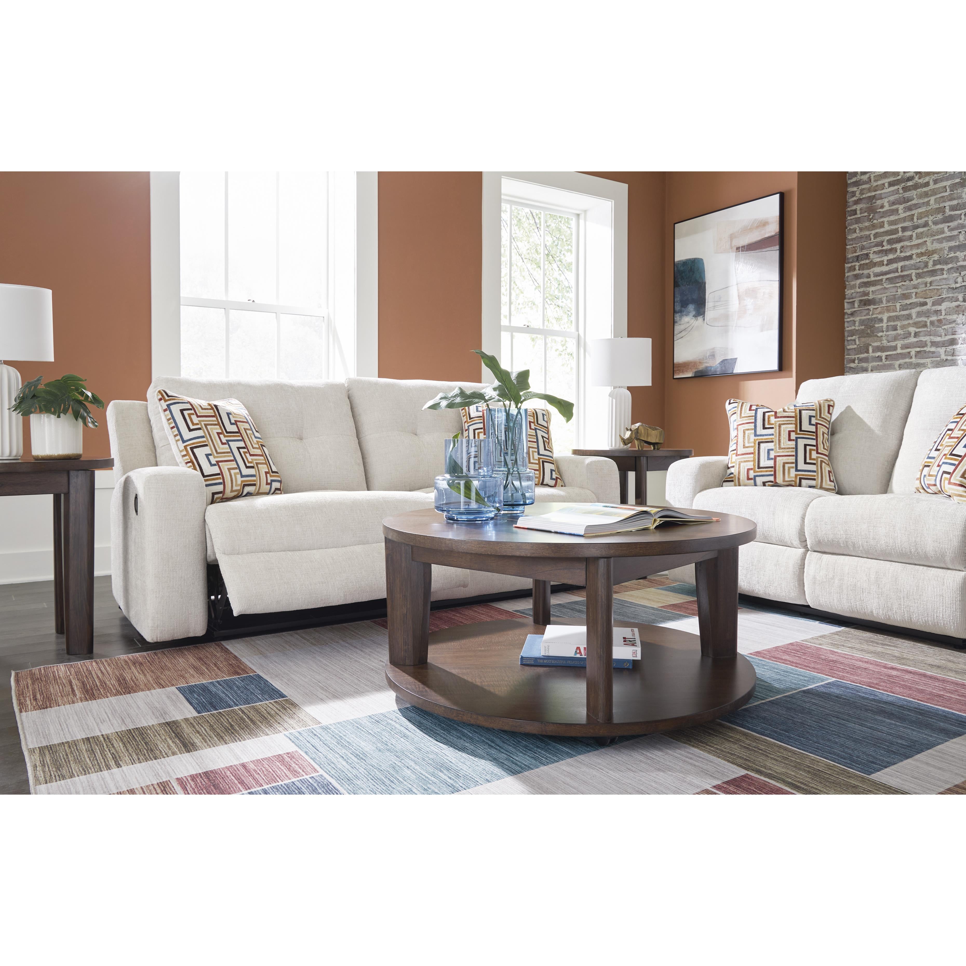  Manufacturer Color_Stone --  Signature Design by Ashley Danum Reclining Fabric Sofa IMAGE 9