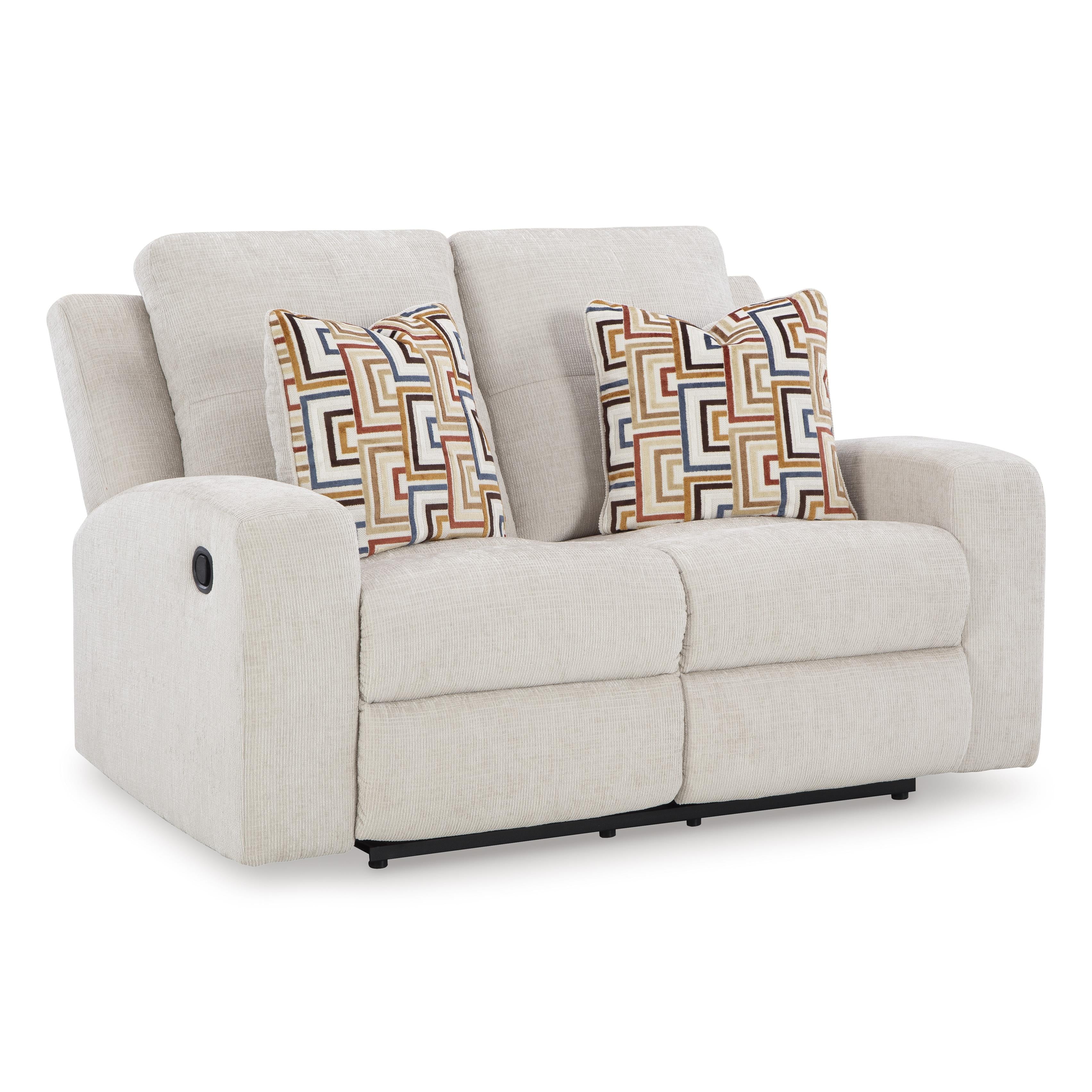  Manufacturer Color_Stone --  Signature Design by Ashley Danum Stationary Fabric Loveseat IMAGE 1