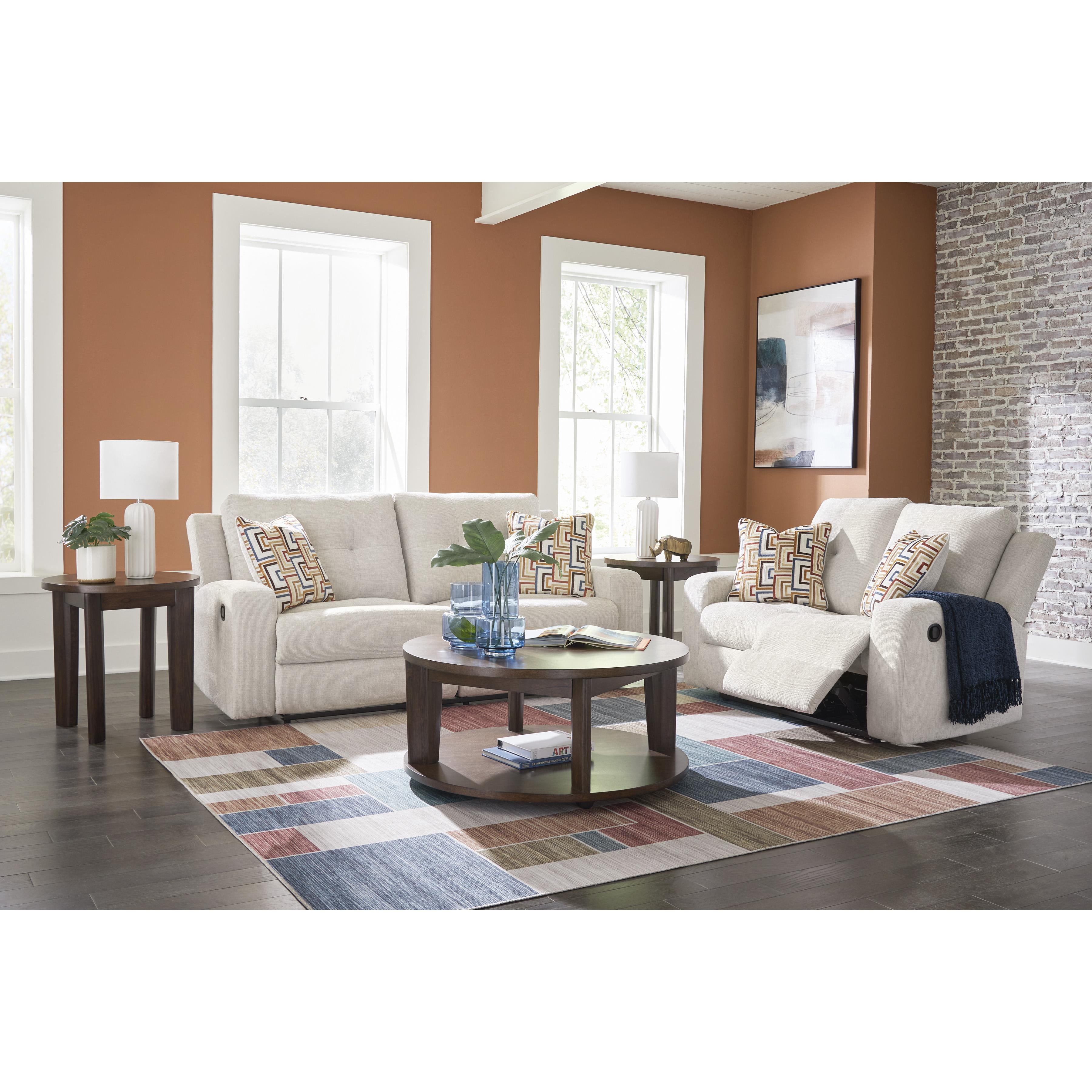 Manufacturer Color_Stone --  Signature Design by Ashley Danum Stationary Fabric Loveseat IMAGE 11
