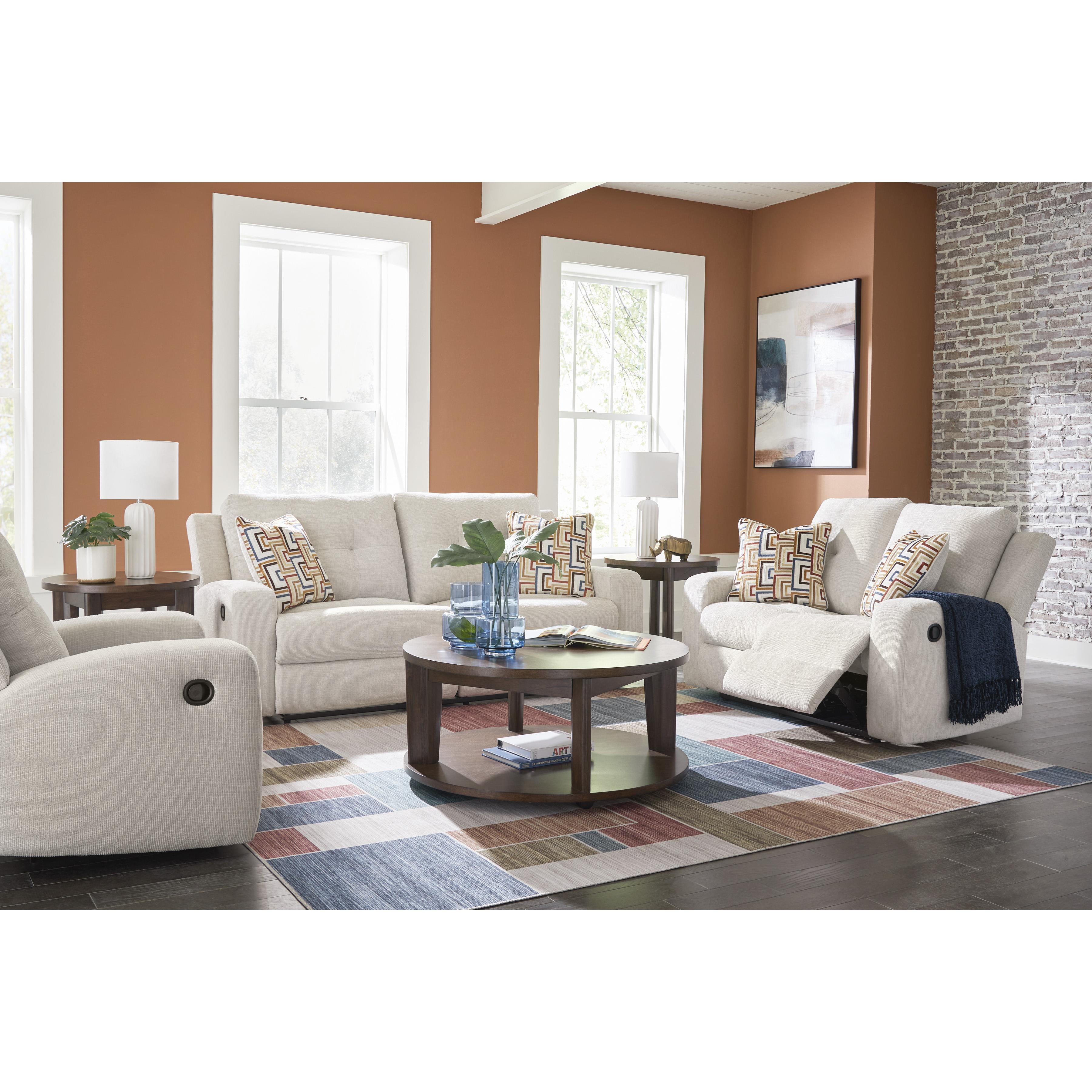  Manufacturer Color_Stone --  Signature Design by Ashley Danum Stationary Fabric Loveseat IMAGE 12