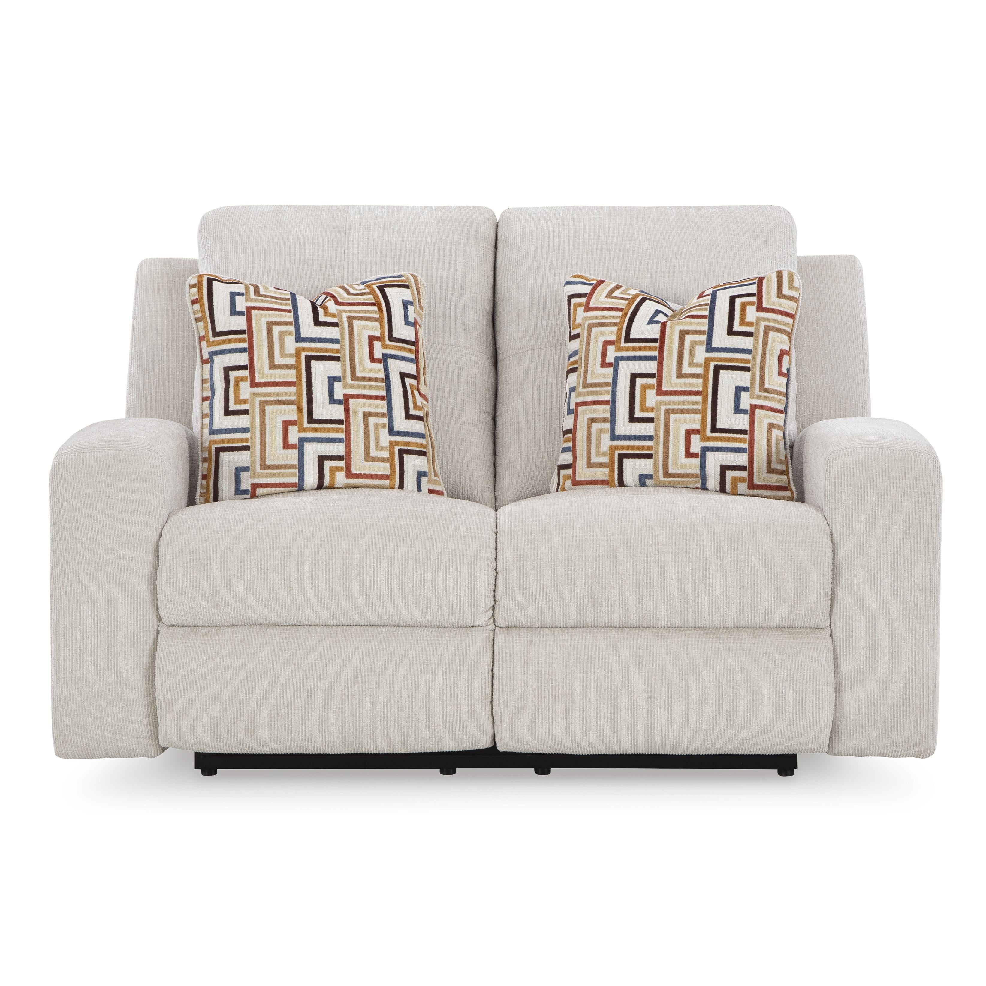  Manufacturer Color_Stone --  Signature Design by Ashley Danum Stationary Fabric Loveseat IMAGE 3