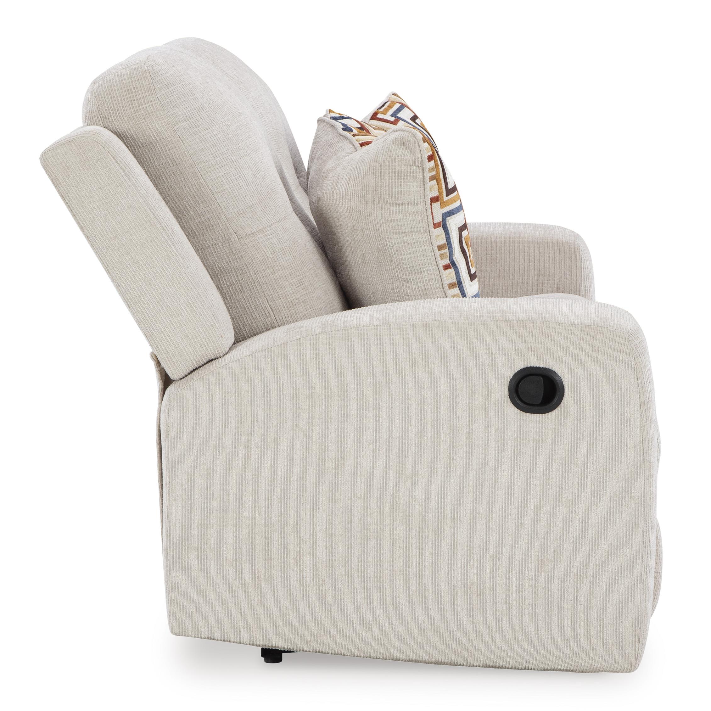  Manufacturer Color_Stone --  Signature Design by Ashley Danum Stationary Fabric Loveseat IMAGE 4