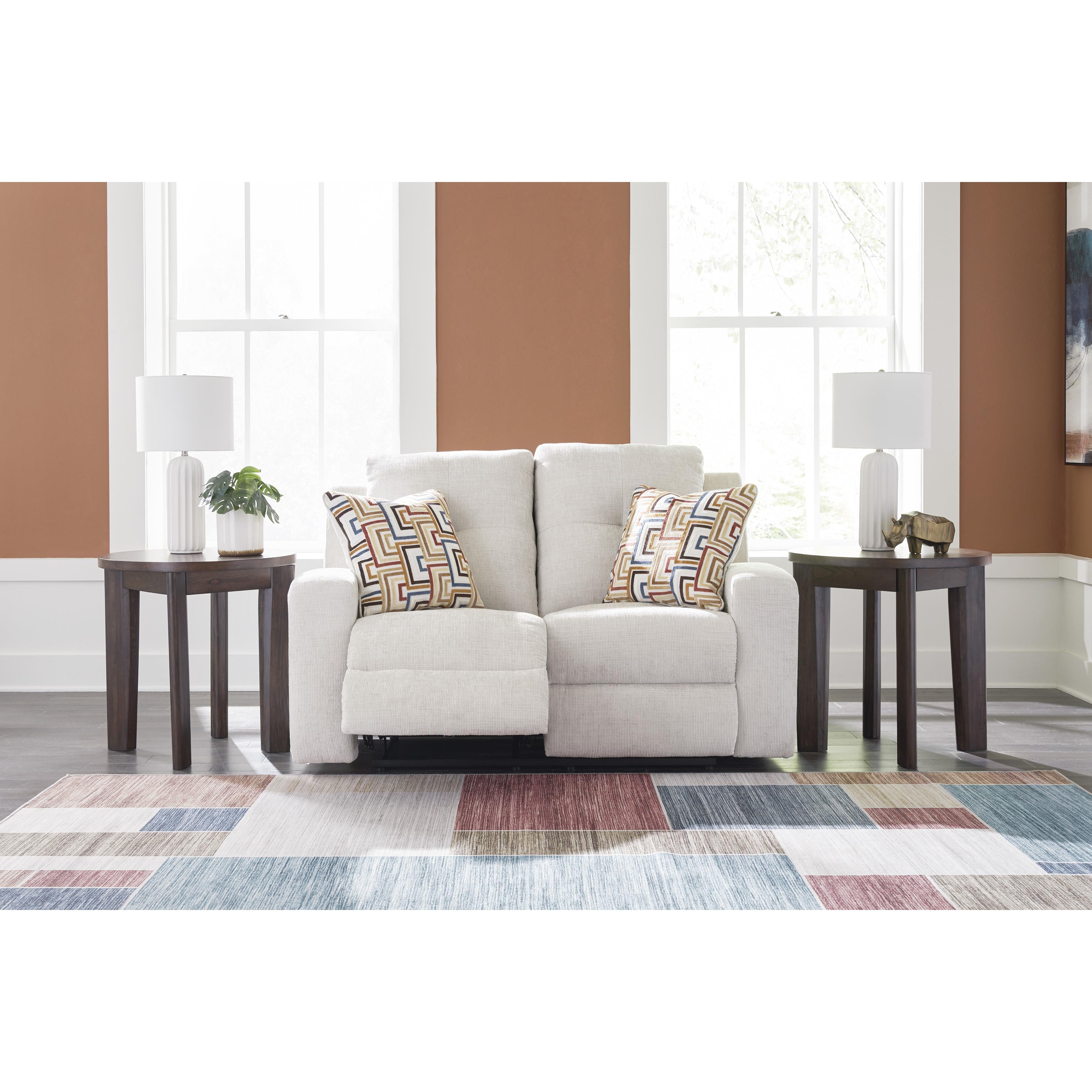  Manufacturer Color_Stone --  Signature Design by Ashley Danum Stationary Fabric Loveseat IMAGE 7