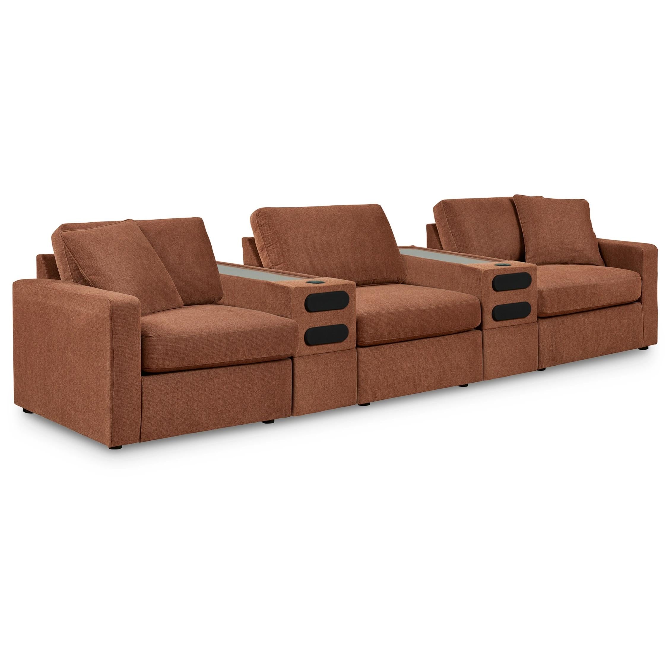  Manufacturer Color_Spice --  Signature Design by Ashley Modmax Fabric 5 pc Sectional IMAGE 1