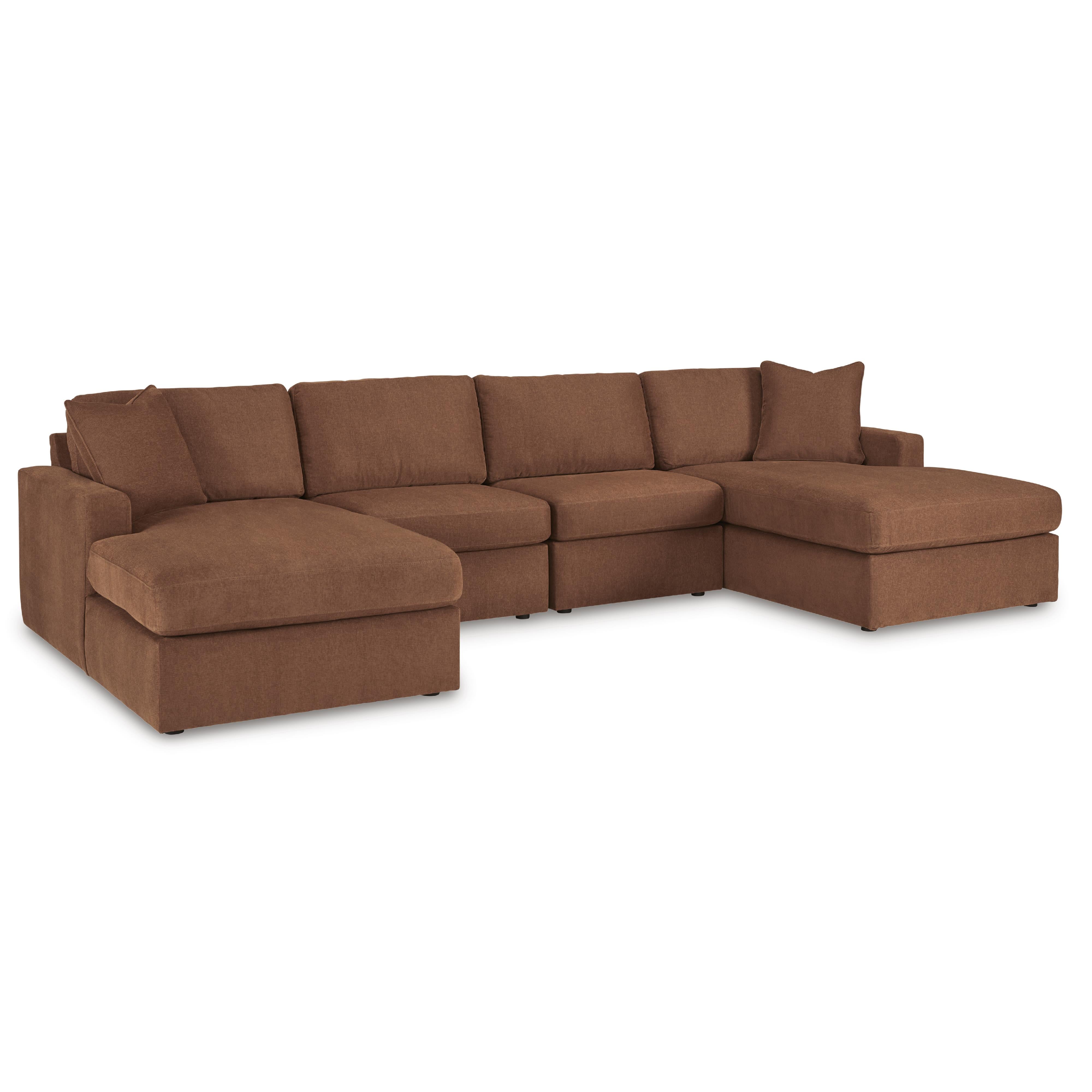  Manufacturer Color_Spice --  Signature Design by Ashley Modmax Fabric 4 pc Sectional IMAGE 1