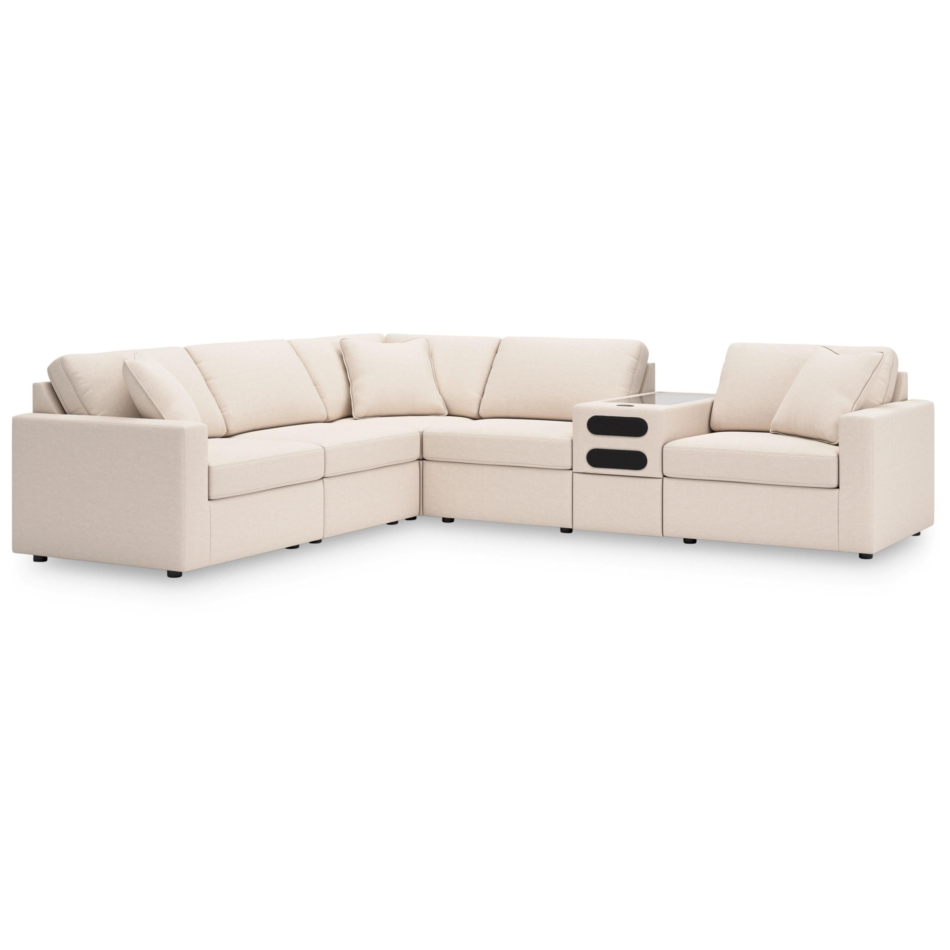  Manufacturer Color_Oyster --  Modmax 92103S14 6 pc Sectional with Audio Console IMAGE 1