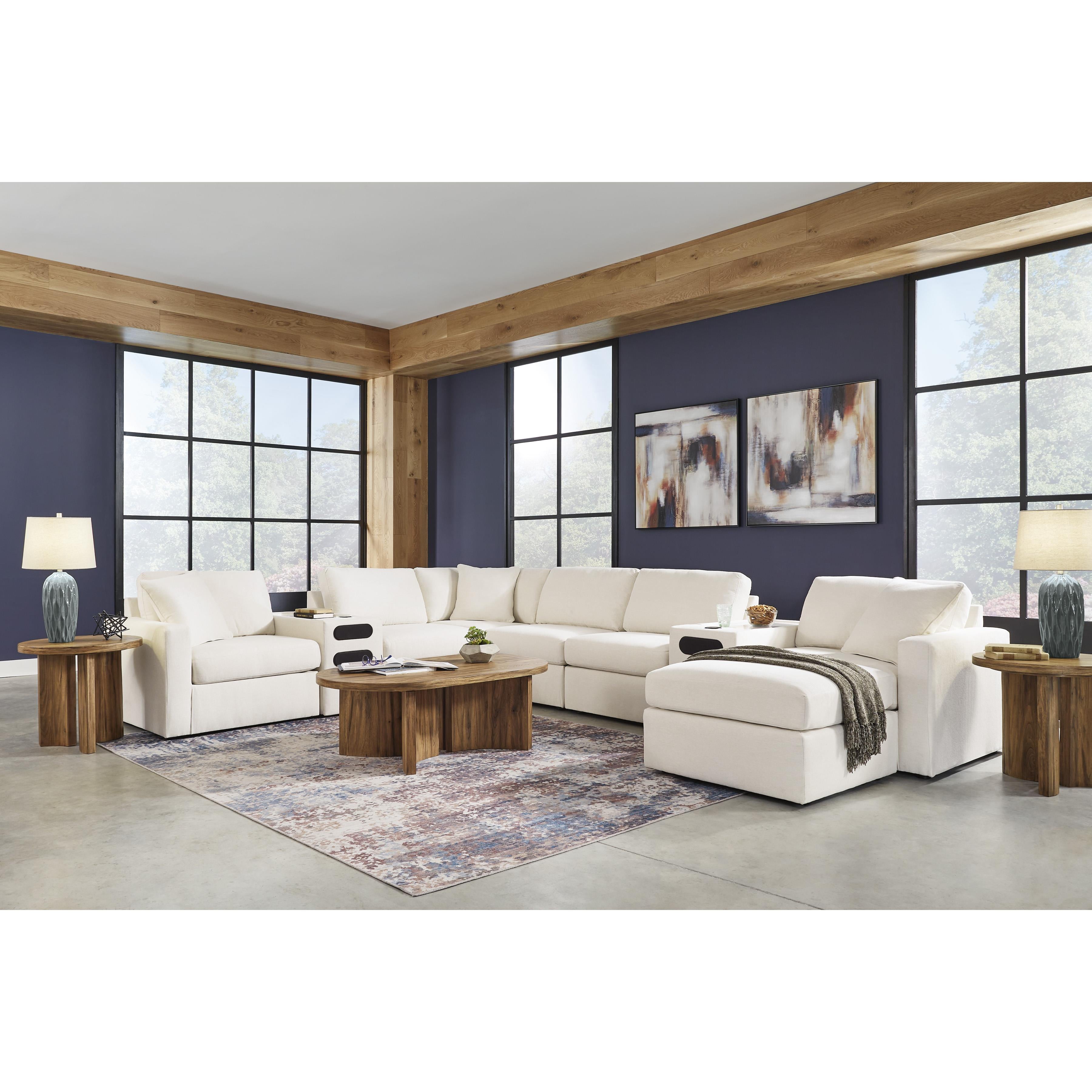  Manufacturer Color_Oyster --  Modmax 92103S16 8 pc Sectional with Audio Consoles IMAGE 4