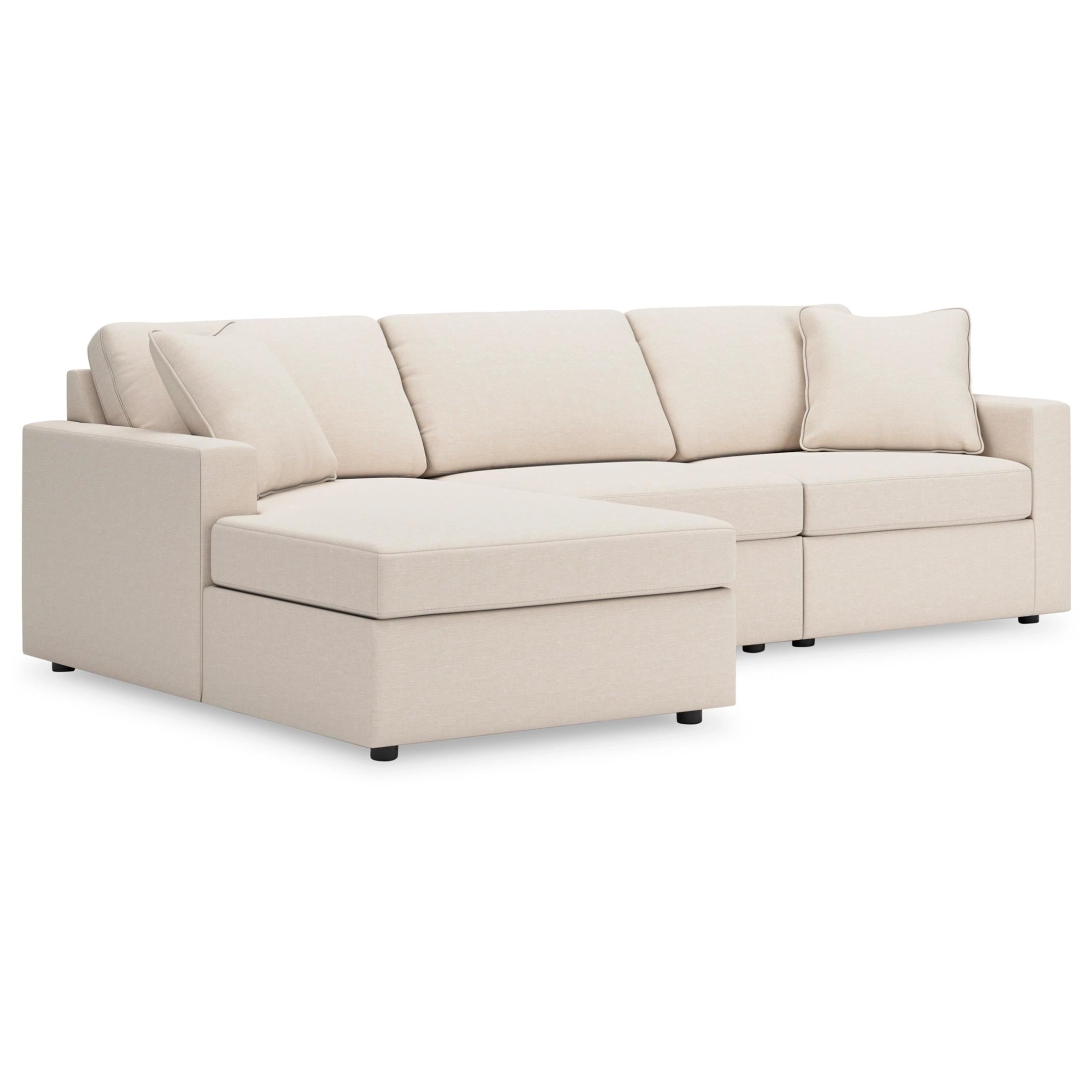  Manufacturer Color_Oyster --  Modmax 92103S17 3 pc Sectional with Chaise IMAGE 1