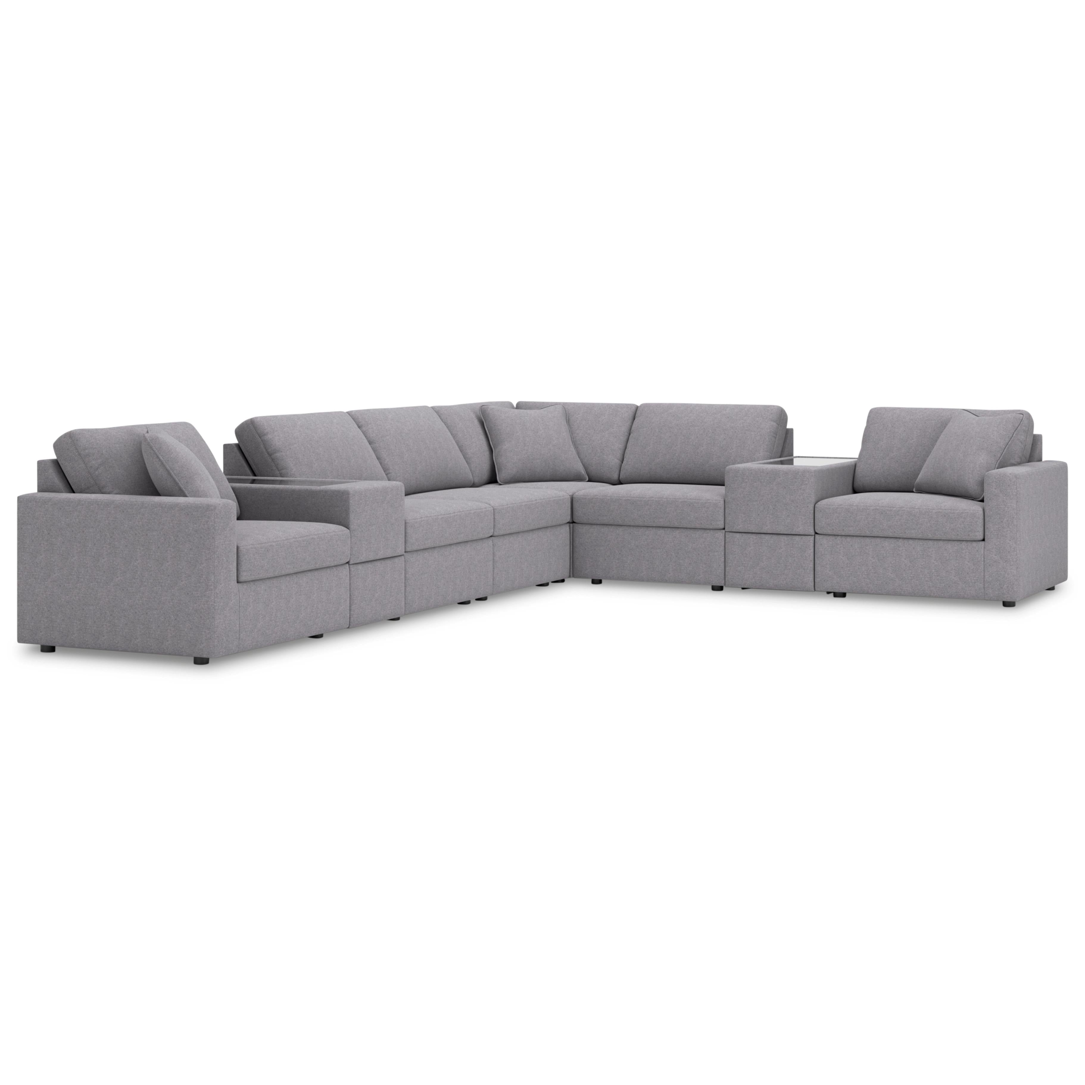  Manufacturer Color_Granite --  Modmax 92104S11 8 pc Sectional with Storage Consoles IMAGE 1
