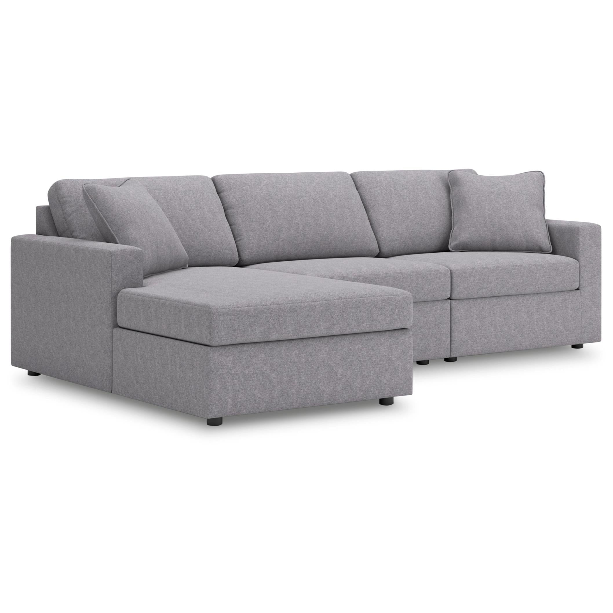  Manufacturer Color_Granite --  Modmax 92104S17 3 pc Sectional with Chaise IMAGE 1