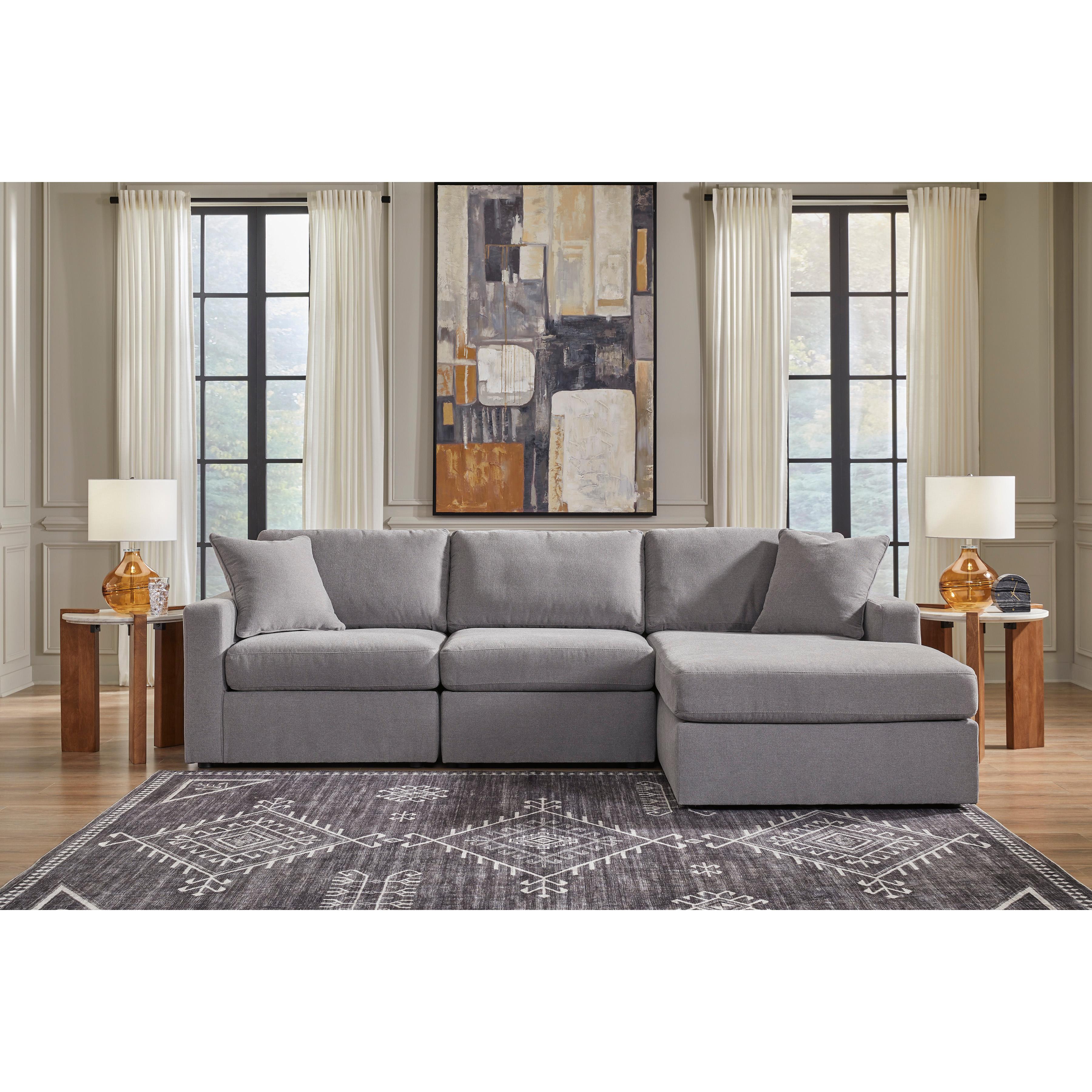  Manufacturer Color_Granite --  Modmax 92104S18 3 pc Sectional with Chaise IMAGE 2