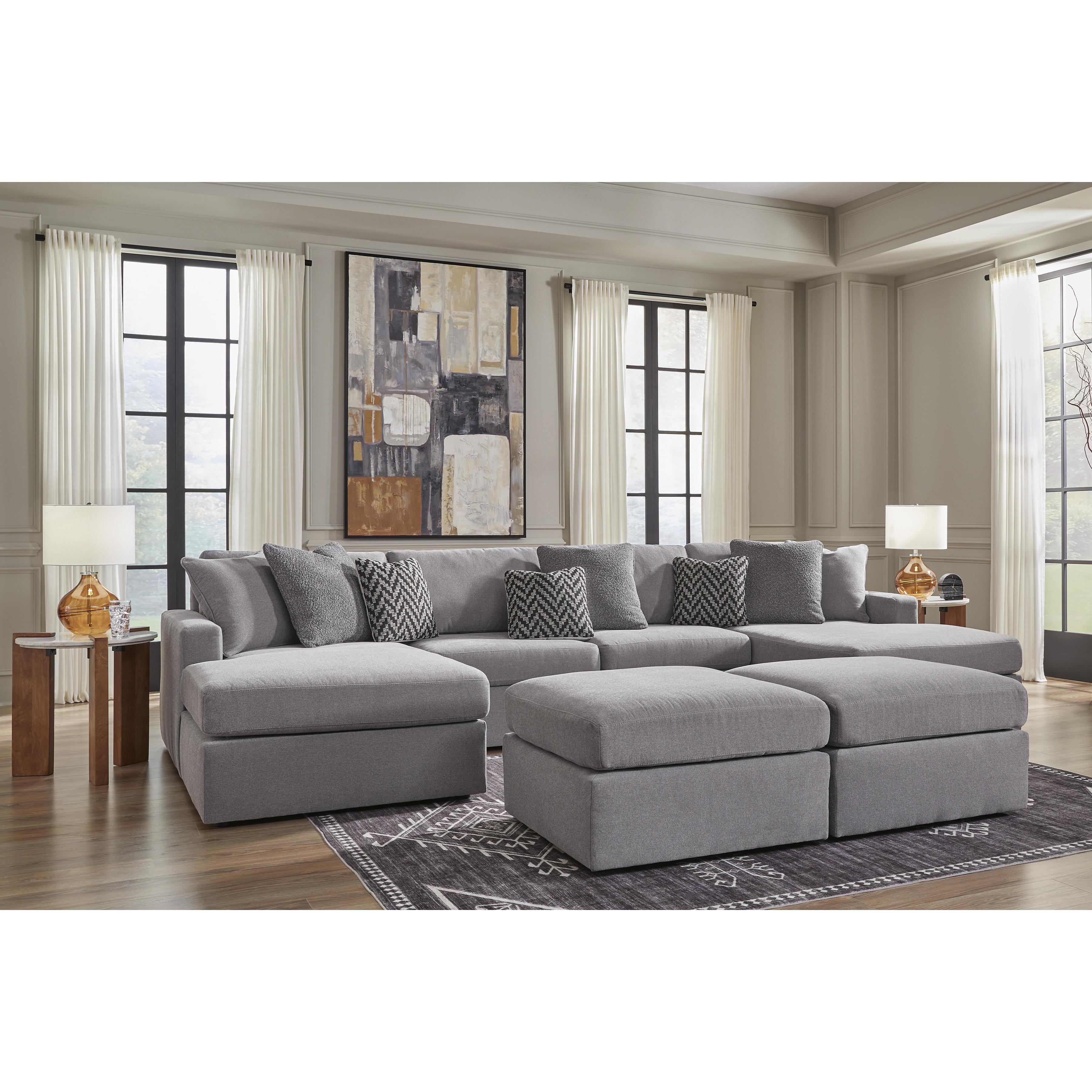  Manufacturer Color_Granite --  Modmax 92104S19 4 pc Double Chaise Sectional IMAGE 10