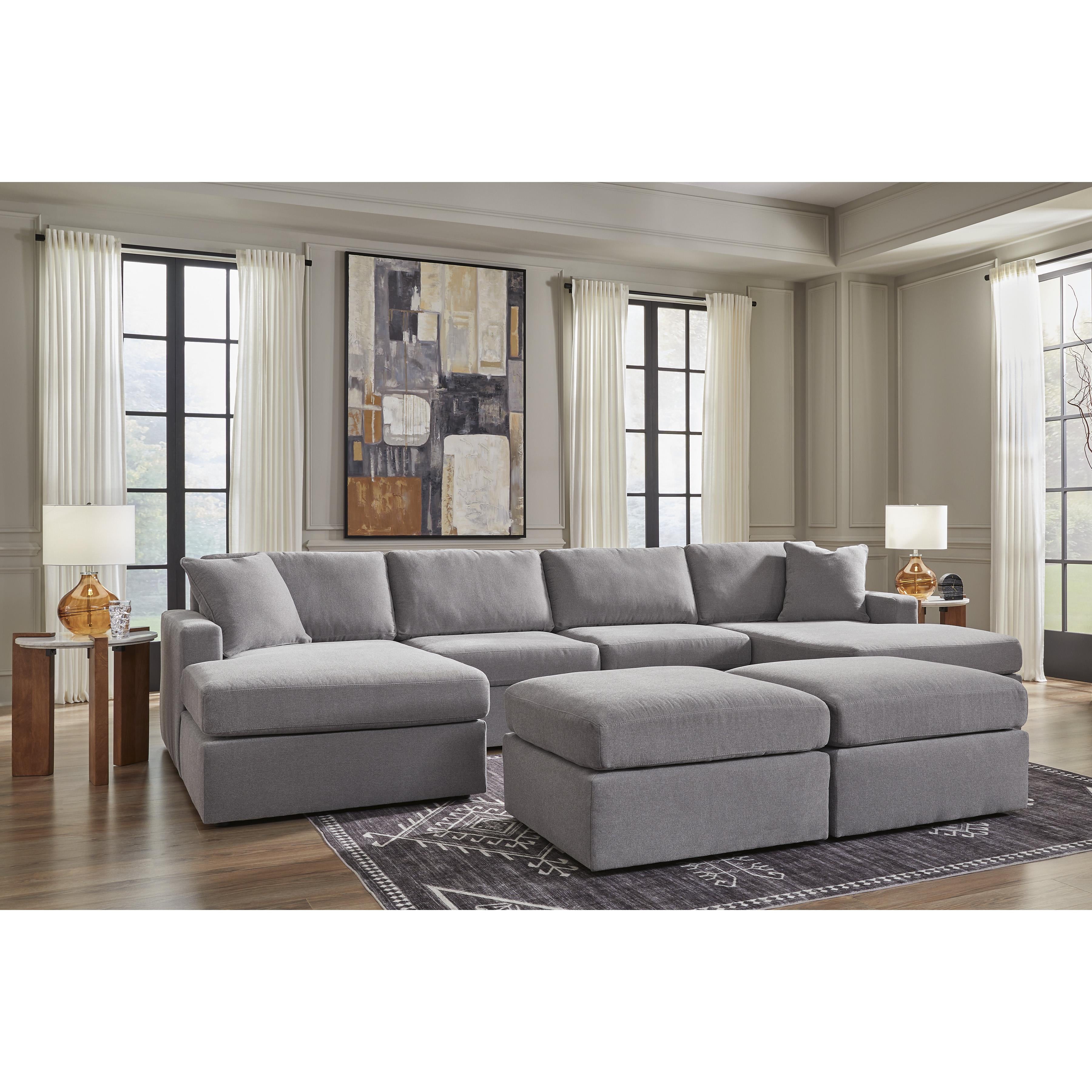  Manufacturer Color_Granite --  Modmax 92104S19 4 pc Double Chaise Sectional IMAGE 11