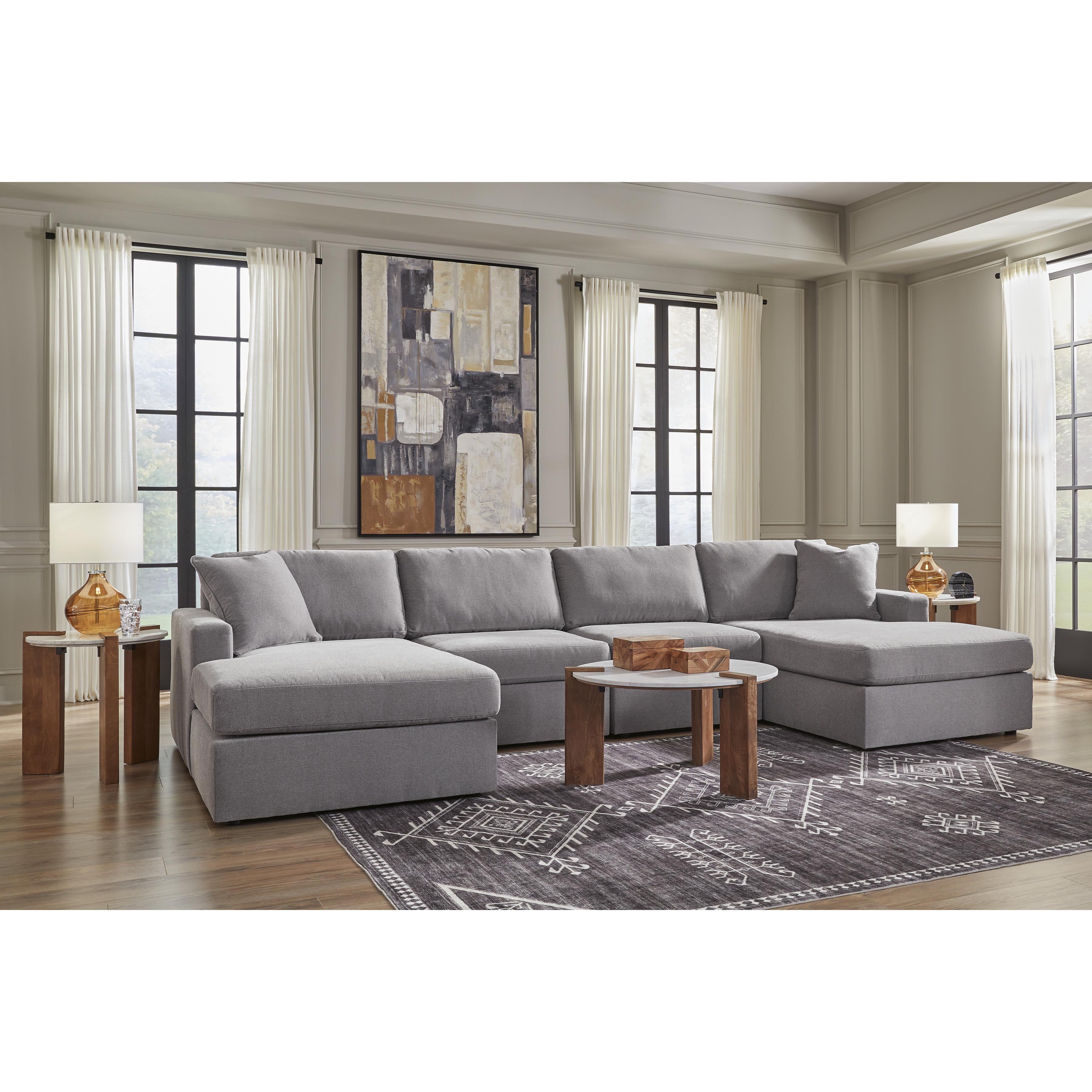  Manufacturer Color_Granite --  Modmax 92104S19 4 pc Double Chaise Sectional IMAGE 3