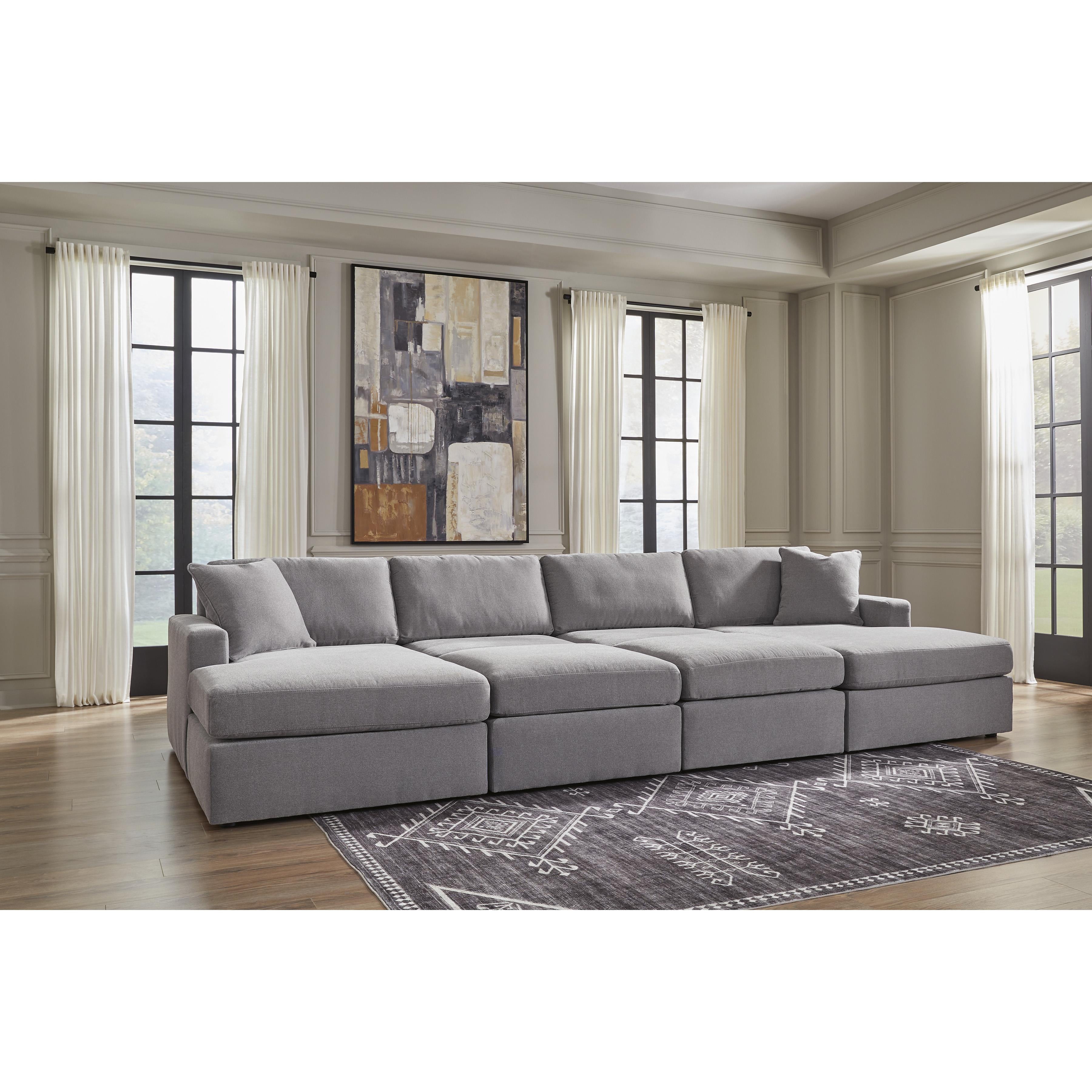  Manufacturer Color_Granite --  Modmax 92104S19 4 pc Double Chaise Sectional IMAGE 7