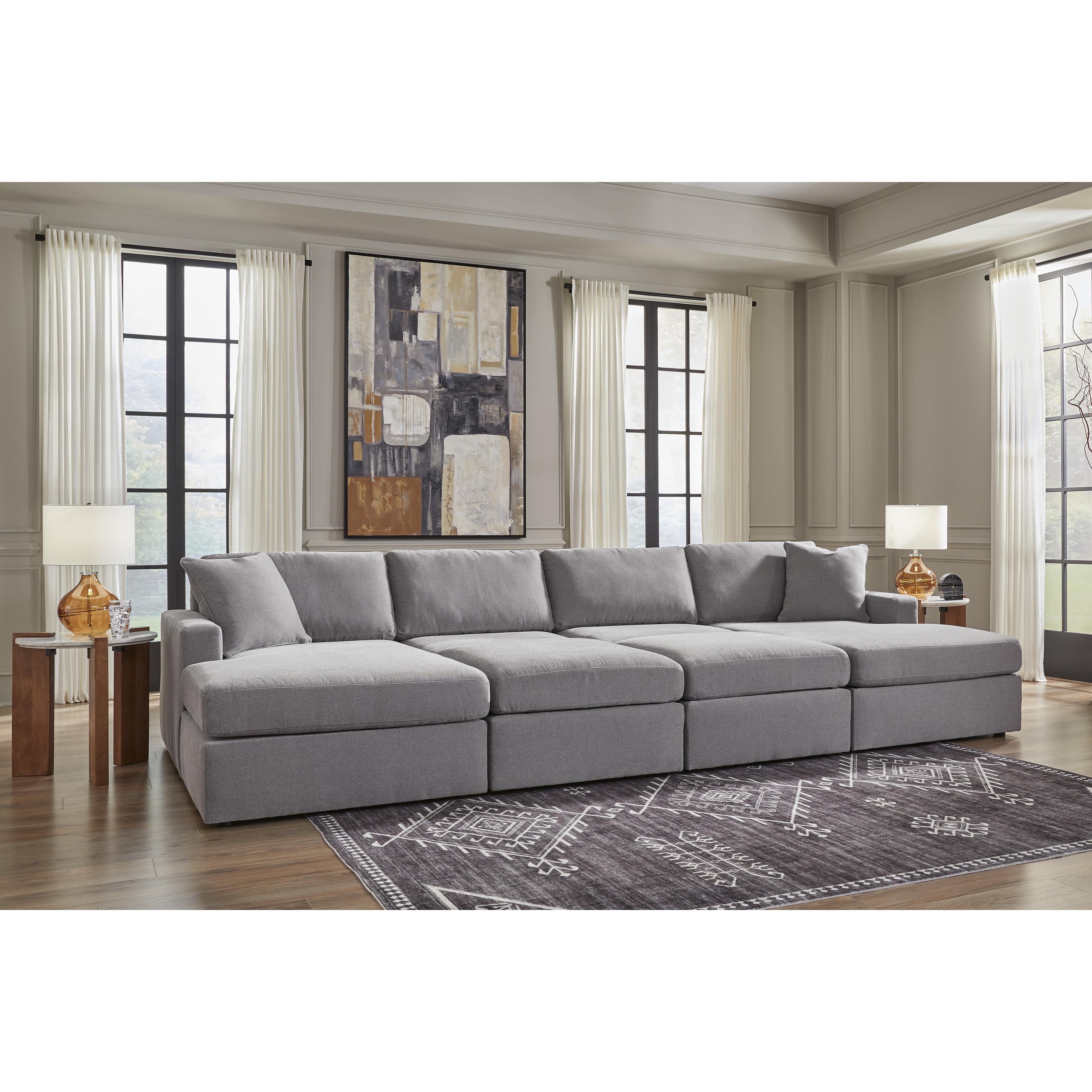 Manufacturer Color_Granite --  Modmax 92104S19 4 pc Double Chaise Sectional IMAGE 8