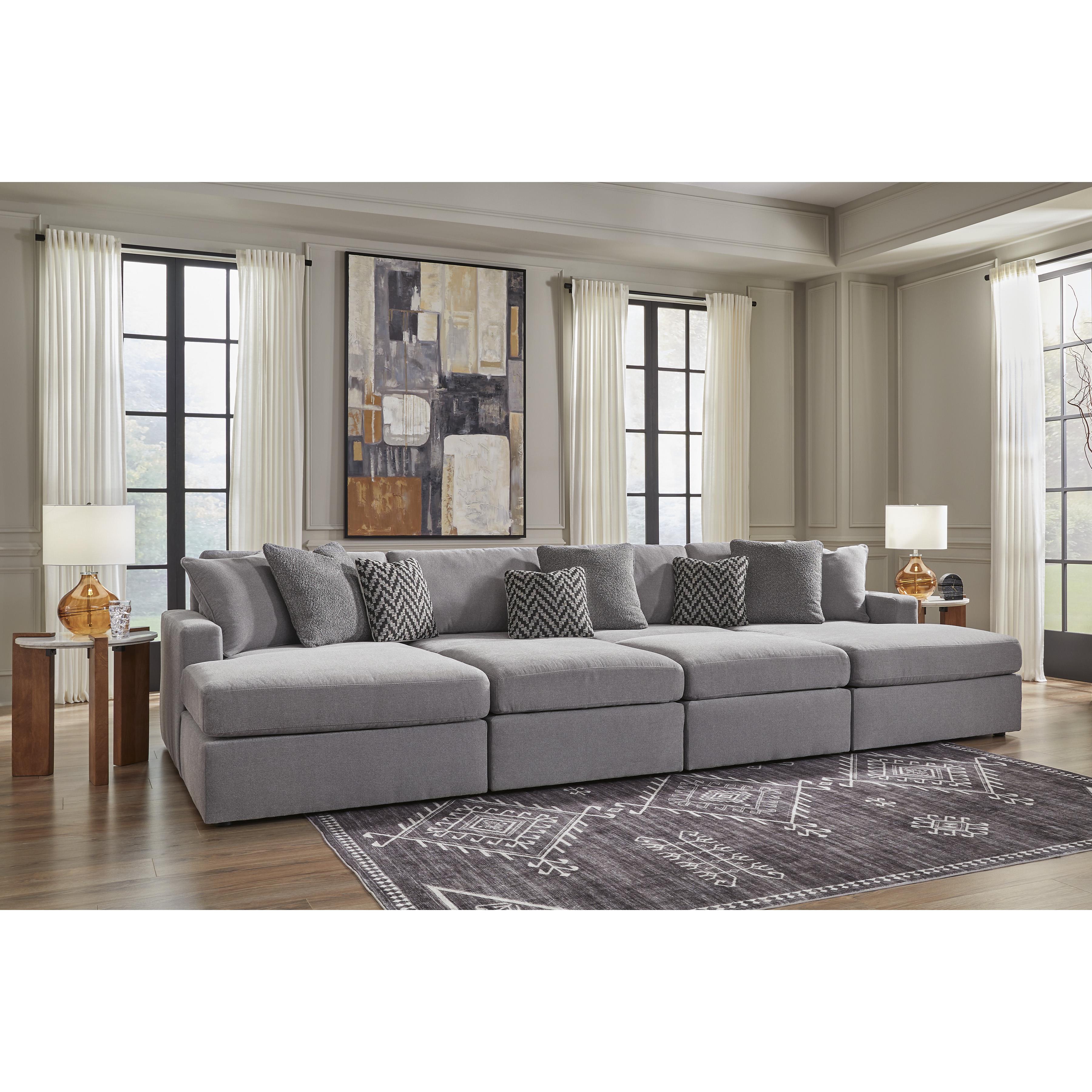  Manufacturer Color_Granite --  Modmax 92104S19 4 pc Double Chaise Sectional IMAGE 9