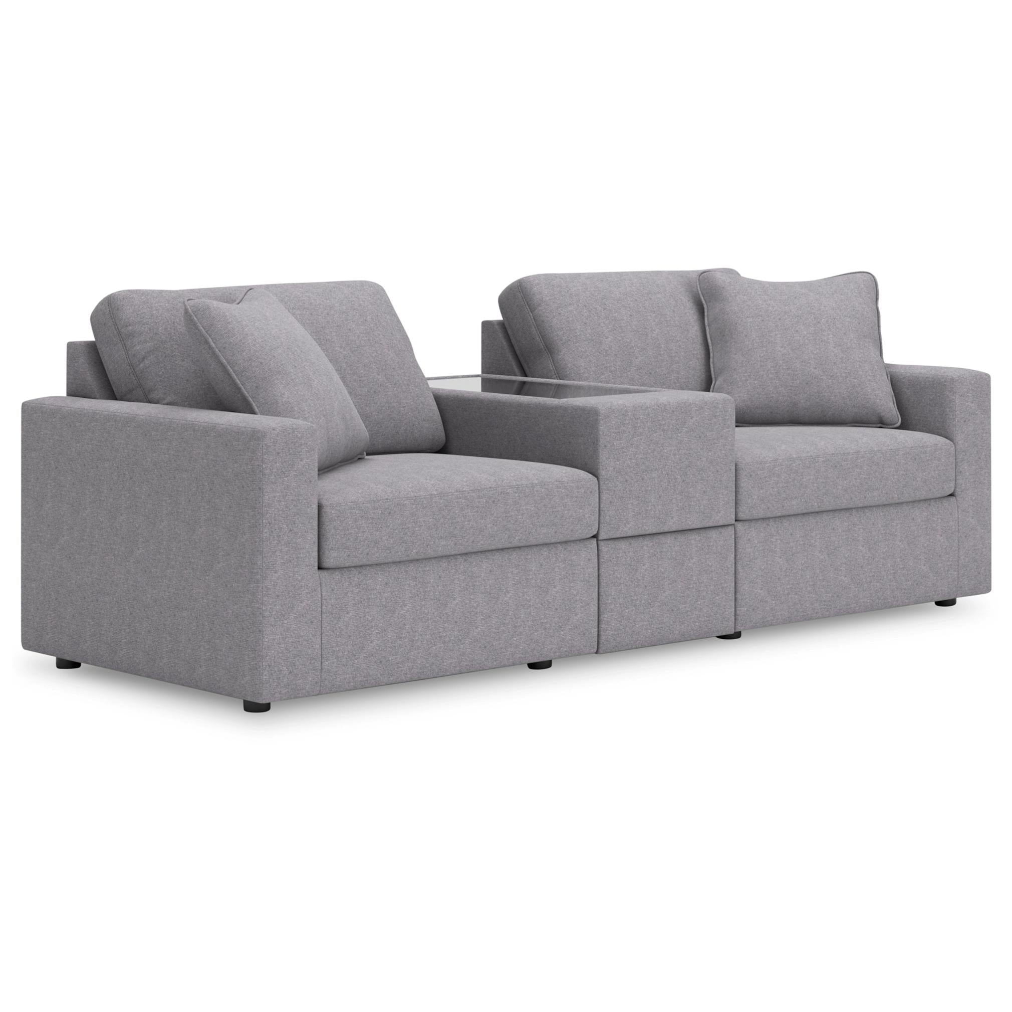  Manufacturer Color_Granite --  Modmax 92104S3 3 pc Sectional with Storage Console IMAGE 1