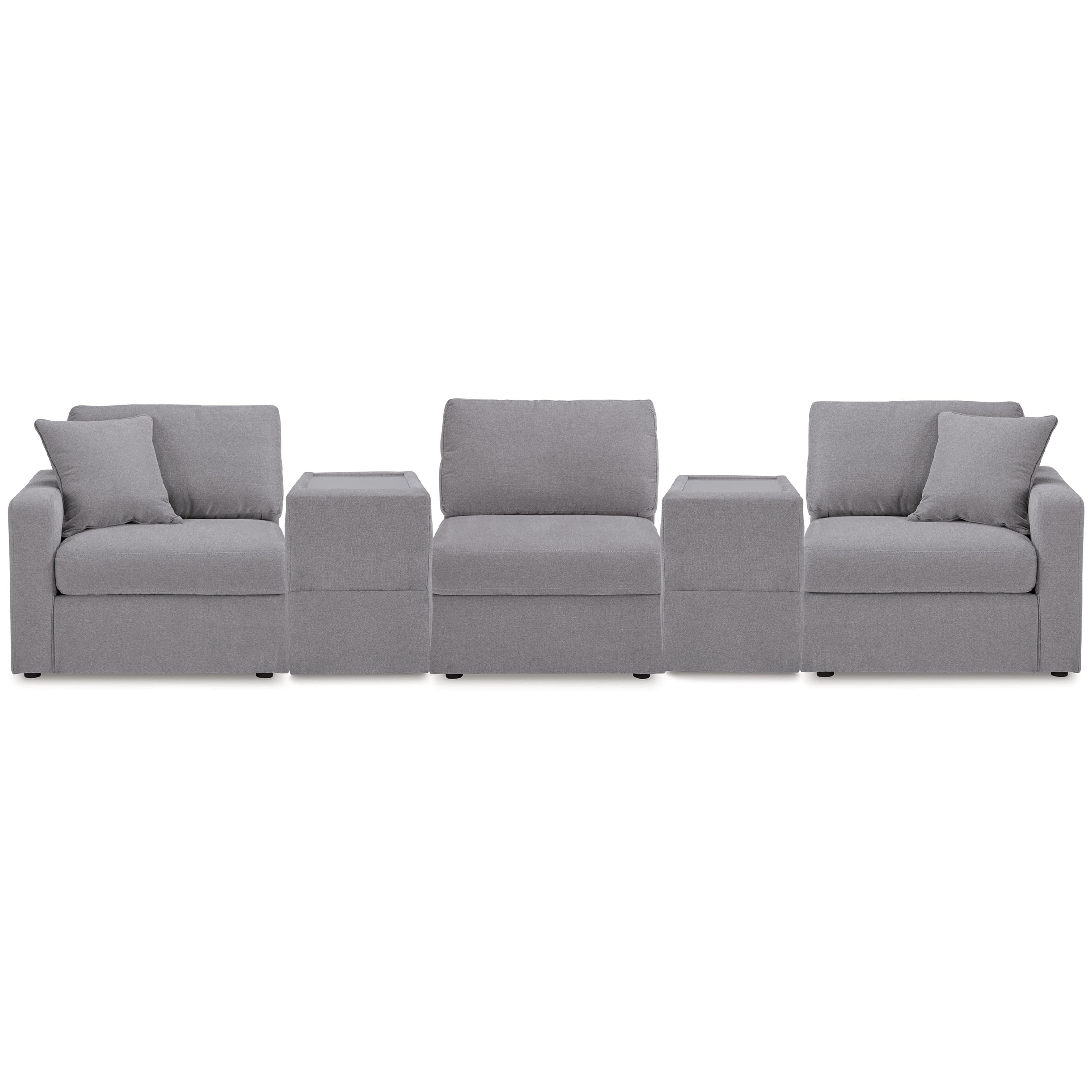  Manufacturer Color_Granite --  Modmax 92104S9 5 pc Sectional with Storage Consoles IMAGE 2