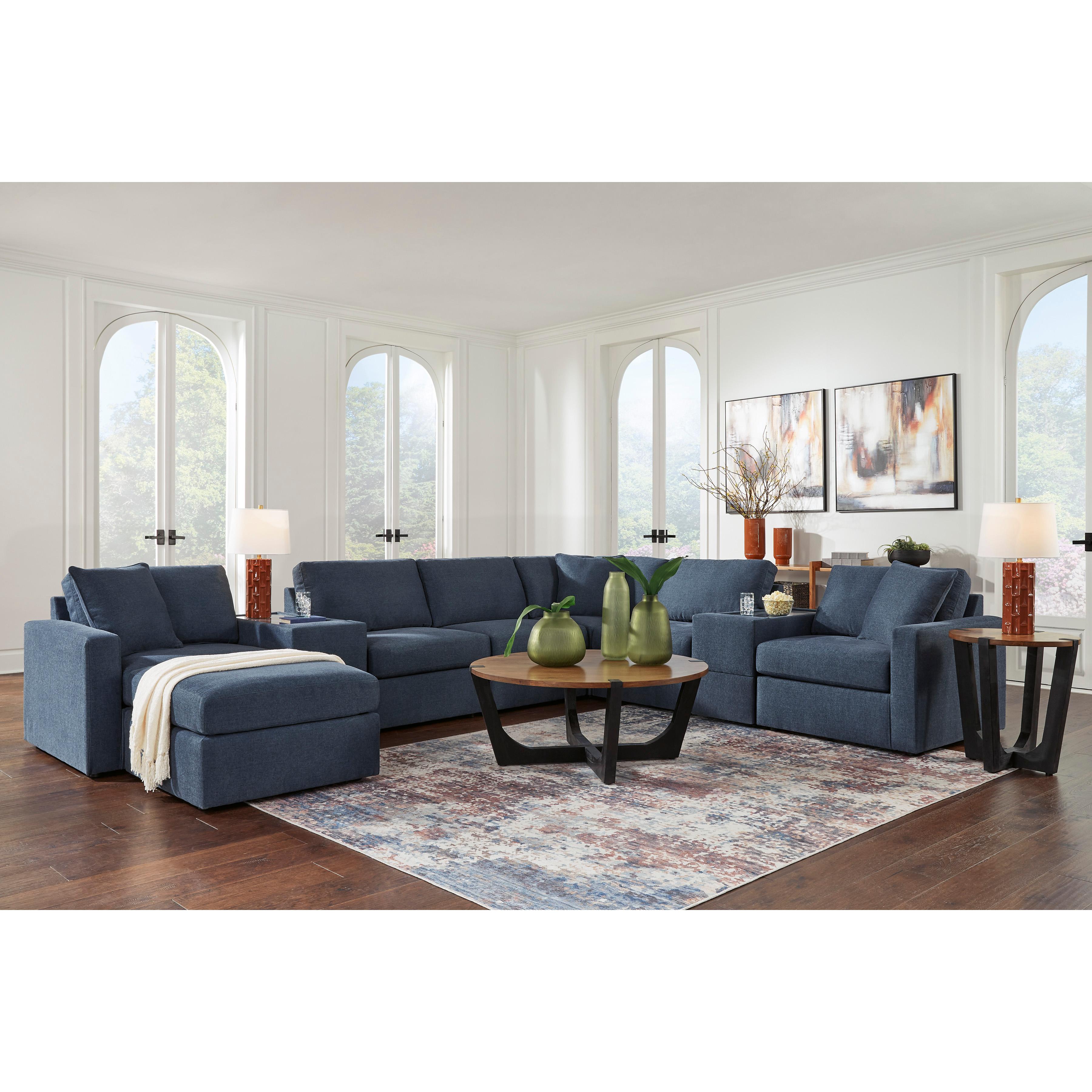  Manufacturer Color_Ink --  Modmax 92121S11 8 pc Sectional with Storage Consoles IMAGE 4