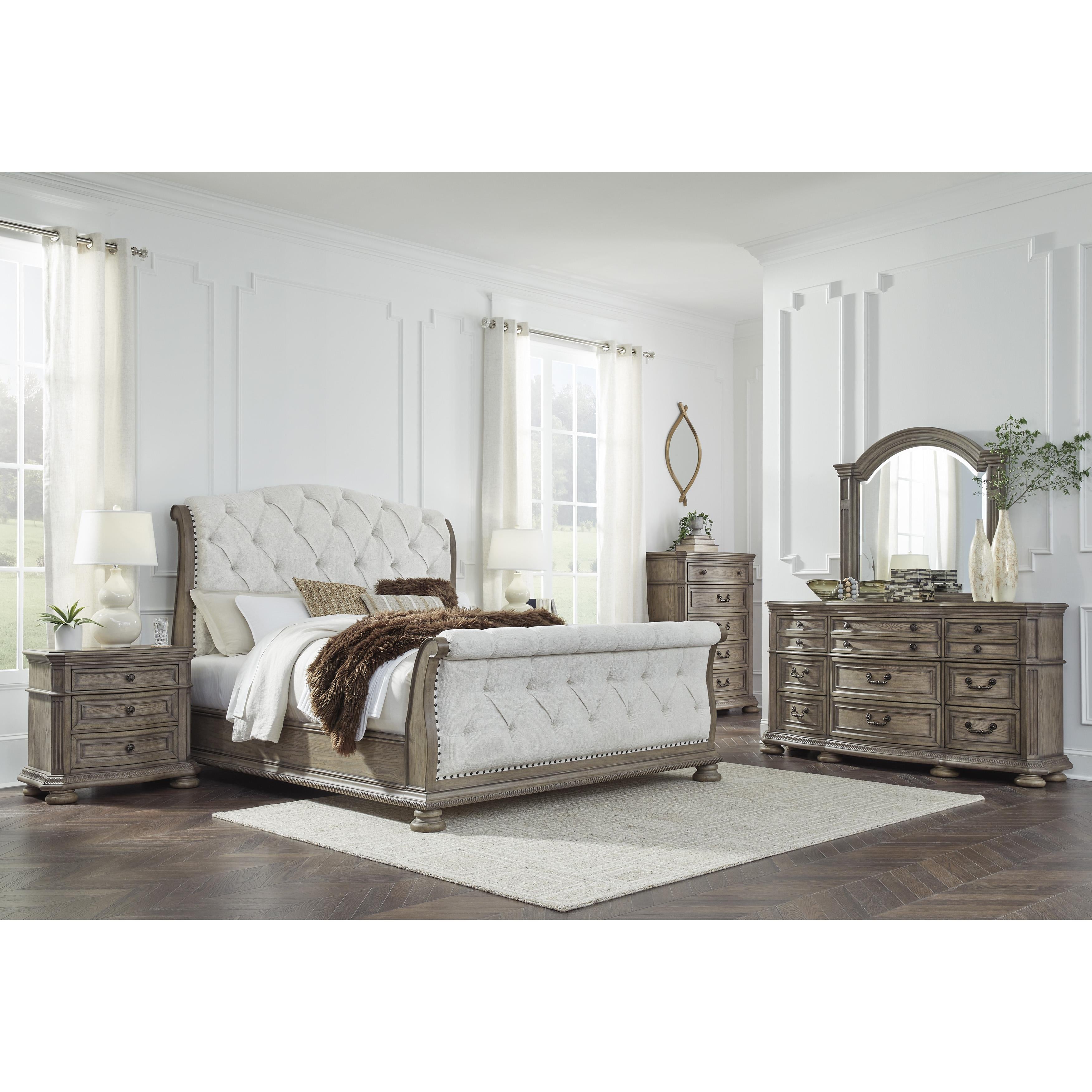  Size_California King --  Ardenfield B944B5 California King Upholstered Sleigh Bed IMAGE 10