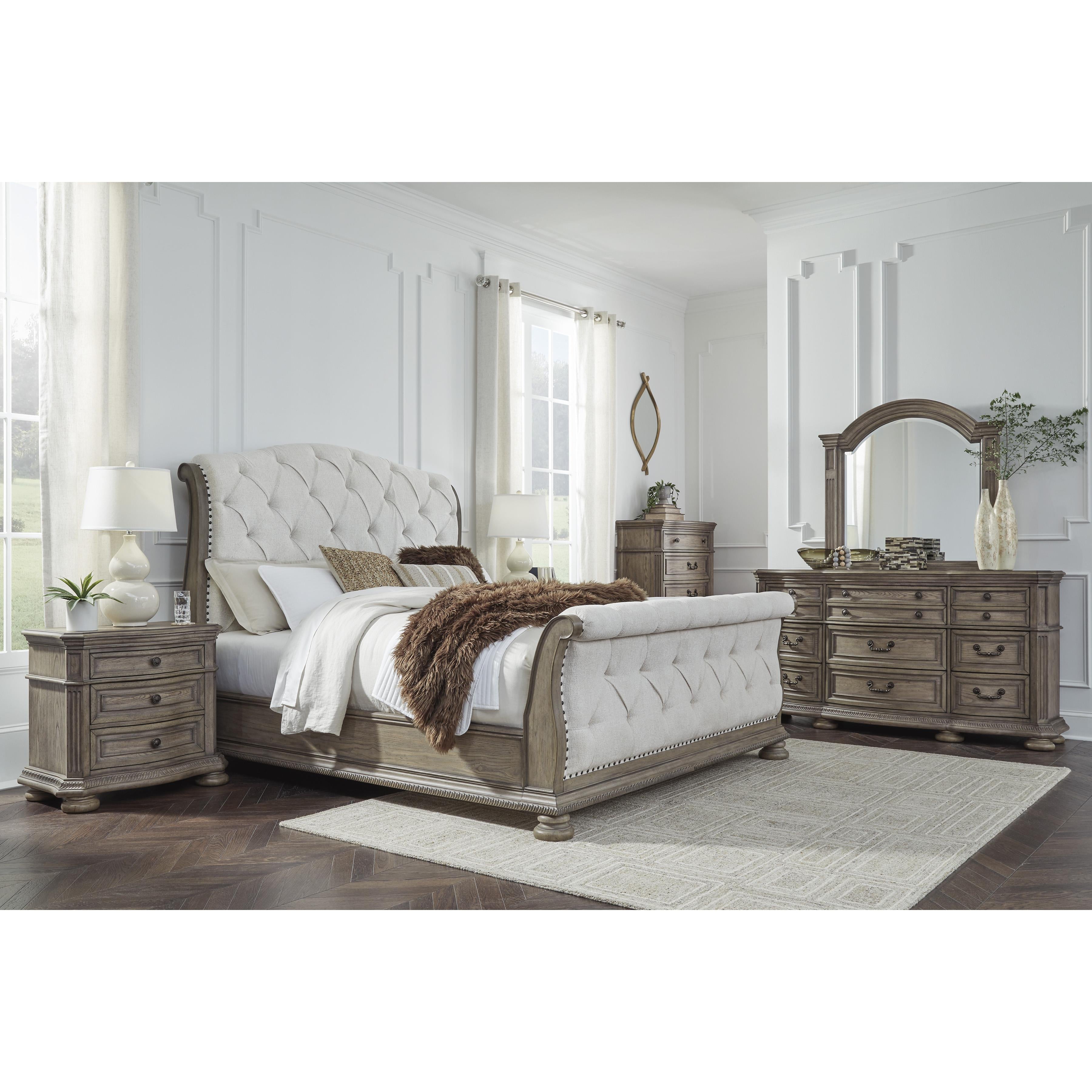  Size_California King --  Ardenfield B944B5 California King Upholstered Sleigh Bed IMAGE 6